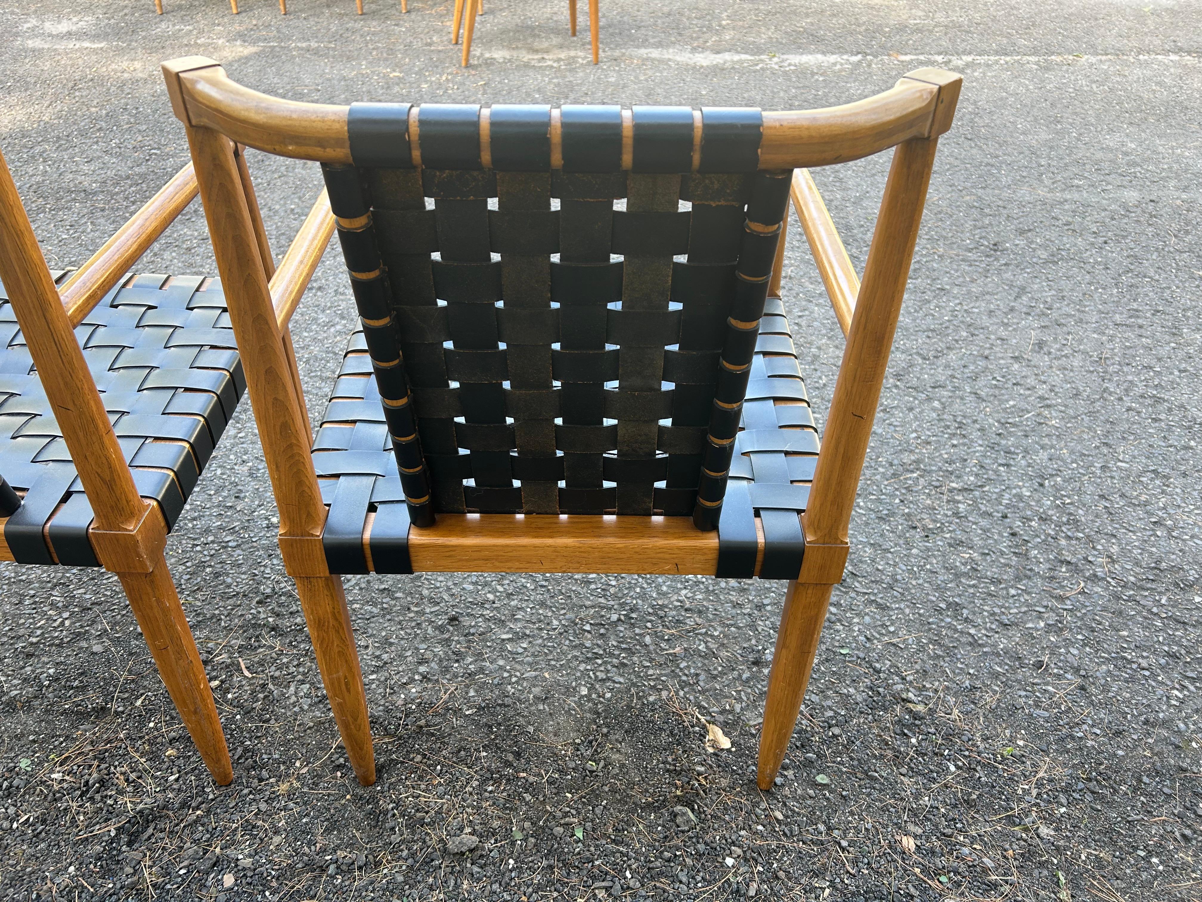 6 fabuleuses chaises de salle à manger Tomlinson « Sophisticate » à 2 bras et 4 côtés en vente 5