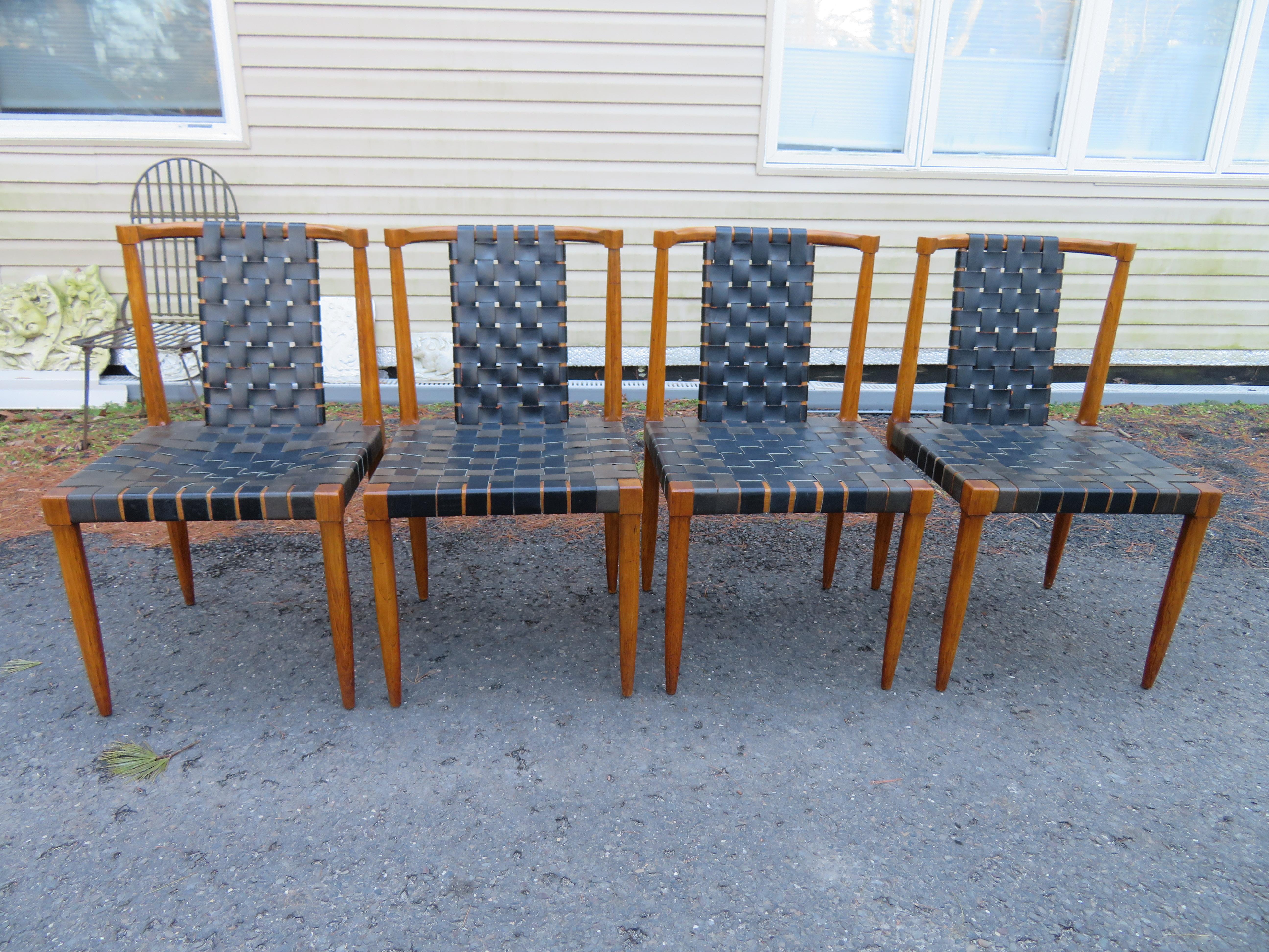 Mid-Century Modern 6 fabuleuses chaises de salle à manger Tomlinson « Sophisticate » à 2 bras et 4 côtés en vente