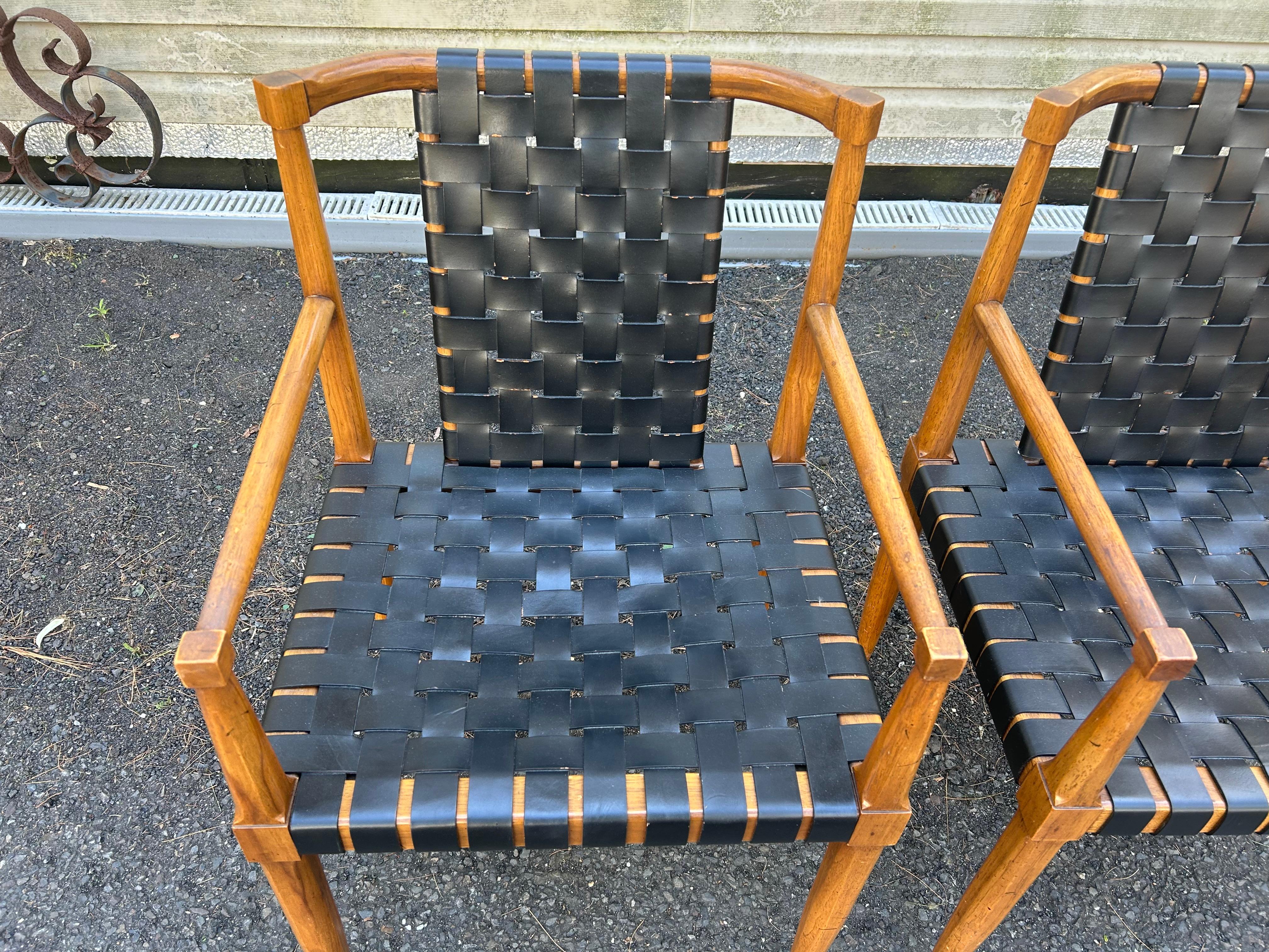 6 fabuleuses chaises de salle à manger Tomlinson « Sophisticate » à 2 bras et 4 côtés Bon état - En vente à Pemberton, NJ