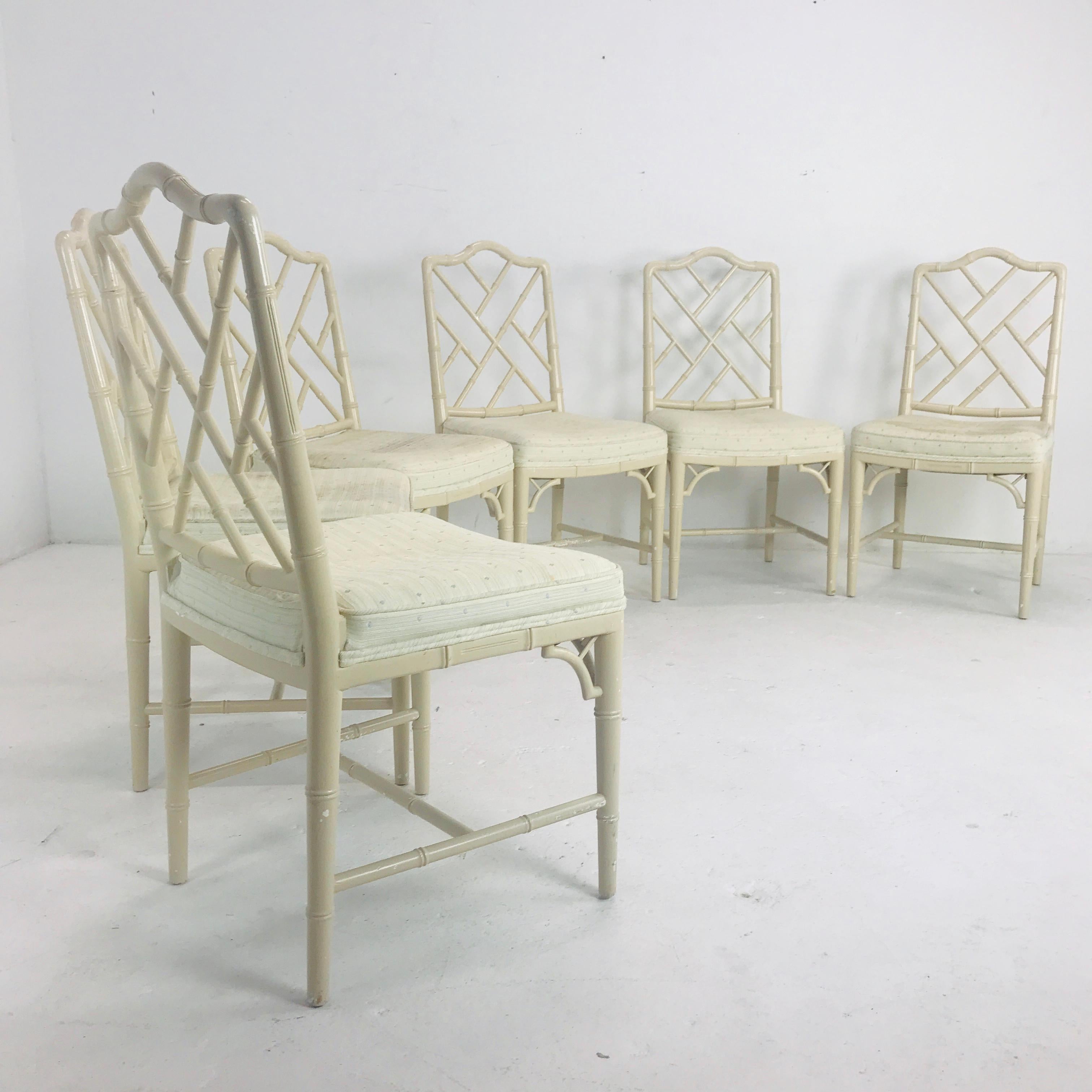 faux bamboo dining chairs