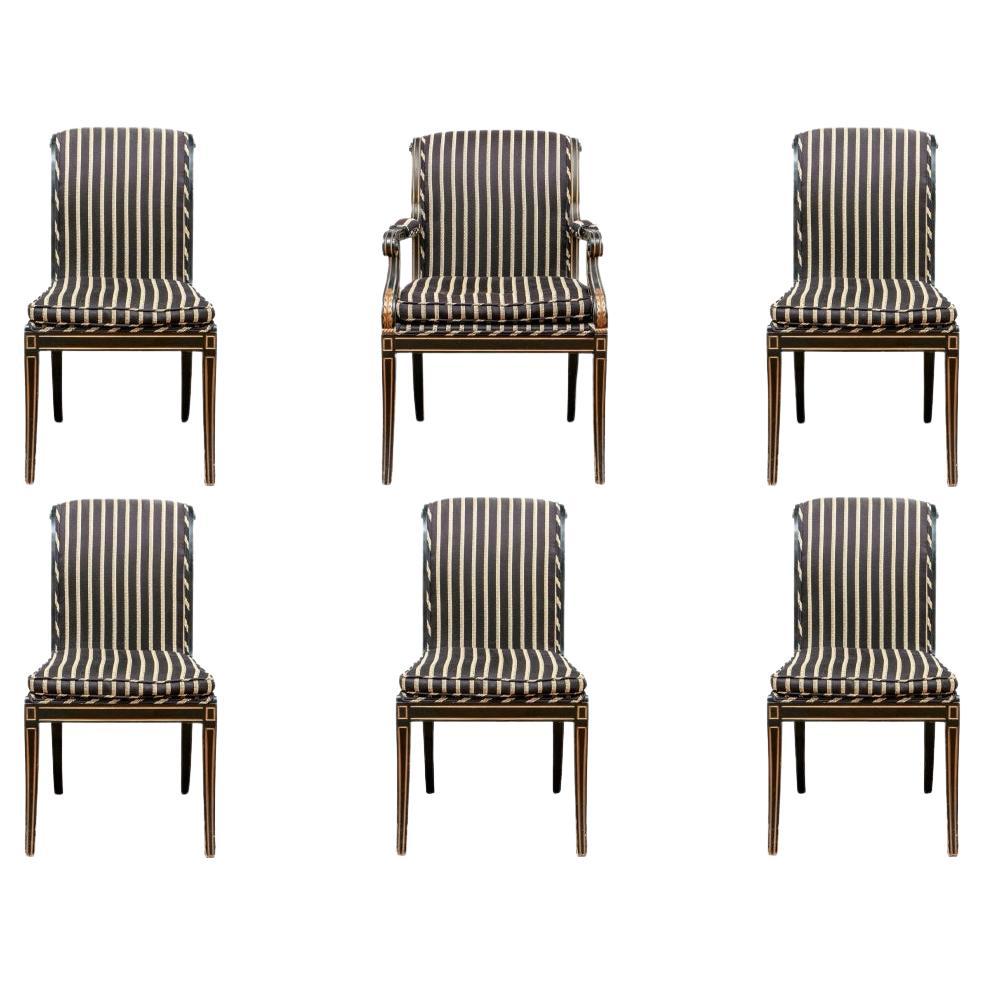 6 salles à manger de style néoclassique finement ouvragées et dorées à la restauration
