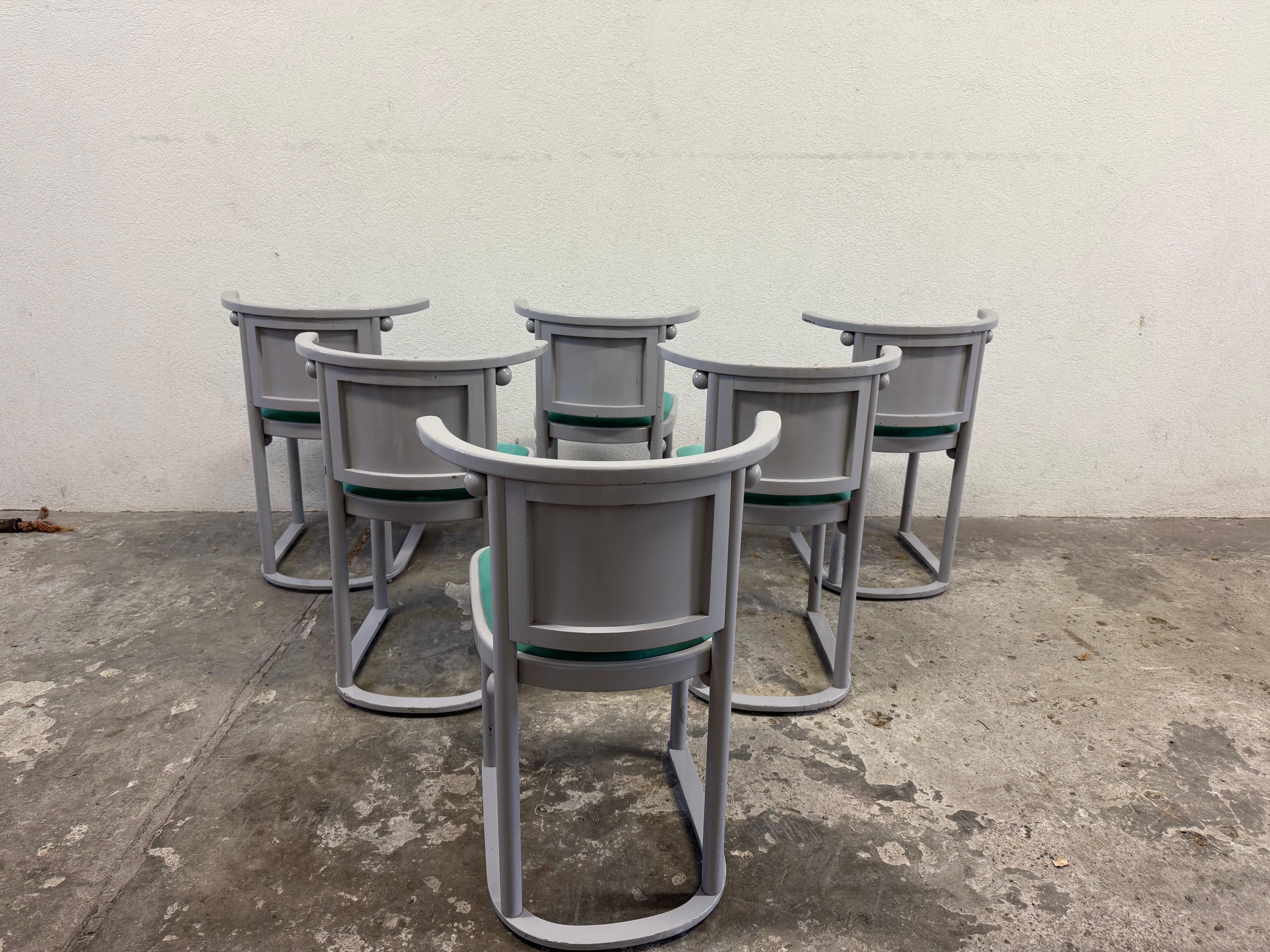 6 Sillas Fledermaus de Josef Hoffmann en venta 3