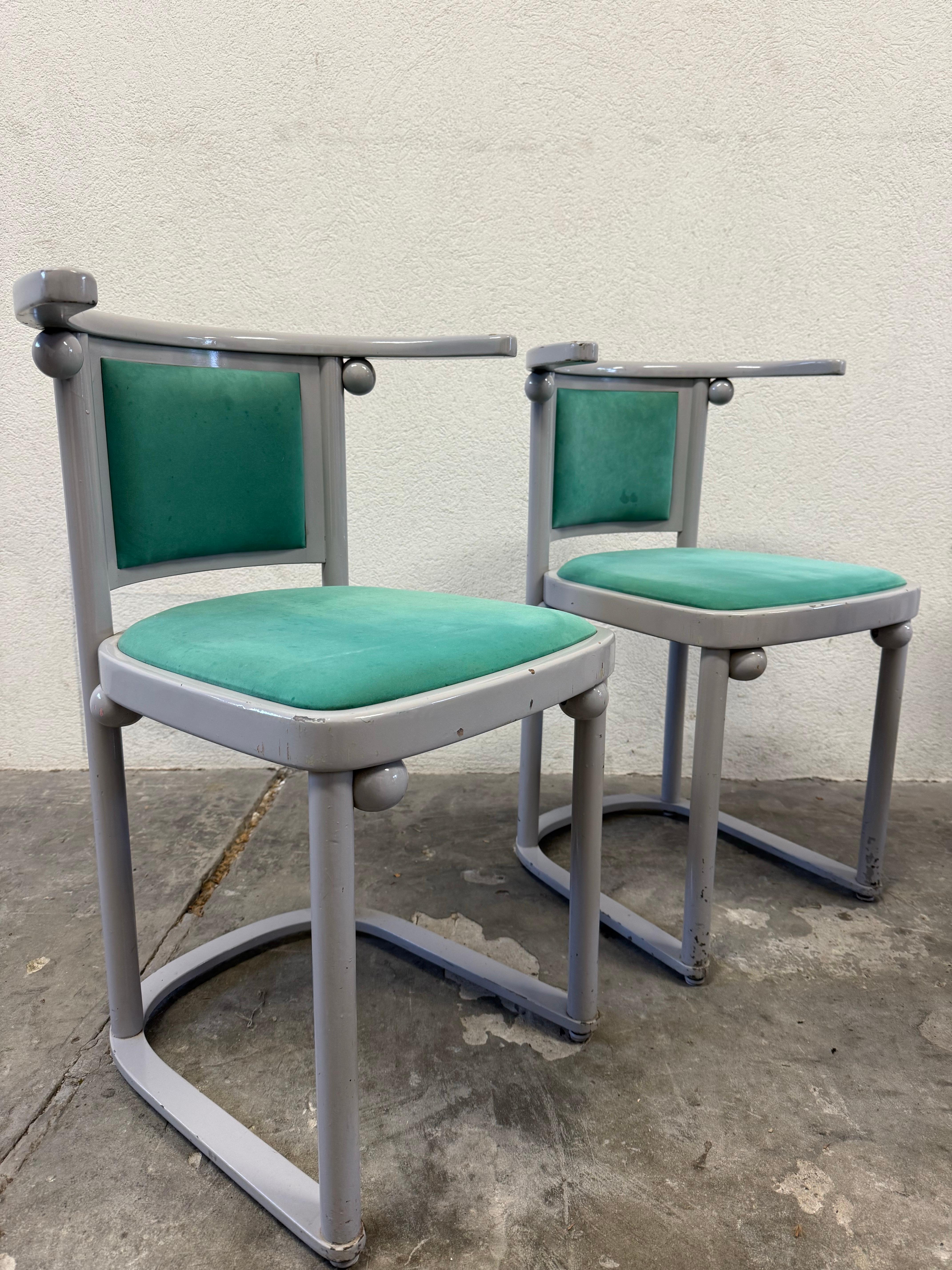 6 Sillas Fledermaus de Josef Hoffmann en venta 4