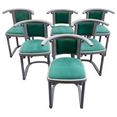 6 Fledermaus Chairs by Josef Hoffmann