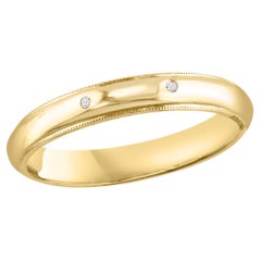 6 Flush Set Bezel Diamond Eternity Wedding Band in 14 Karat Yellow Gold