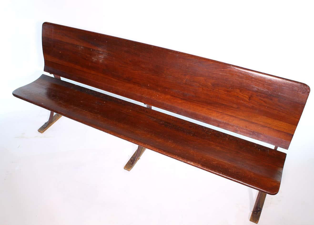 6 foot folding train station bench by The Buffalo Hardware Co.
Overall dimensions: 72