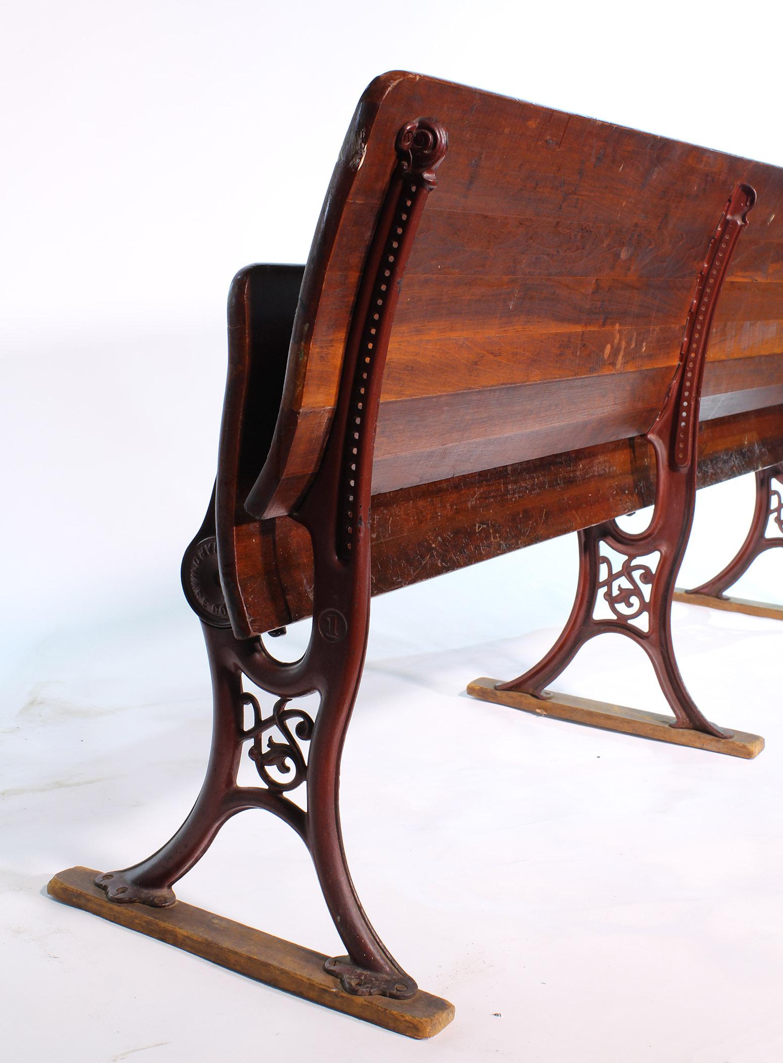 American 6 Foot Folding Train Station Bench
