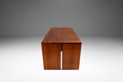 6 Foot Handmade Minimalist Custom-made Dining Table in Walnut, USA, c. 1980s