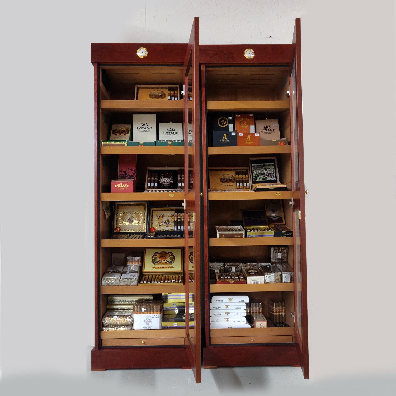 American Craftsman 6 Foot Tall Commercial African Bubinga Rosewood 3000 Count Cigar Humidor