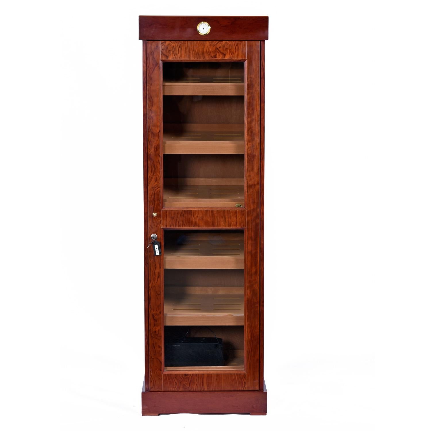 6 Foot Tall Commercial African Bubinga Rosewood 3000 Count Cigar Humidor In Good Condition In Chattanooga, TN