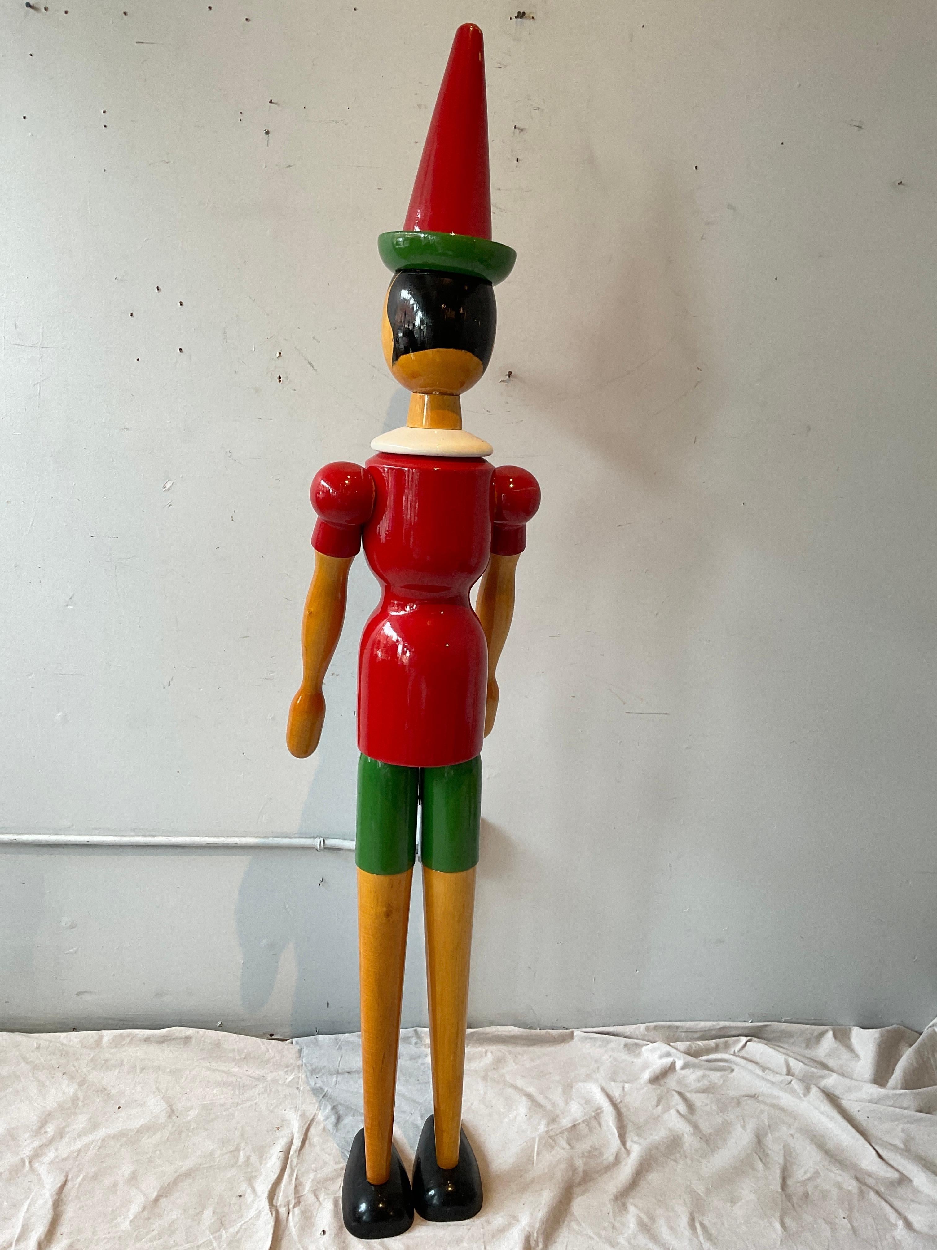 6 Fuß groß Italienisch artikuliert Wood Pinocchio (Holz) im Angebot