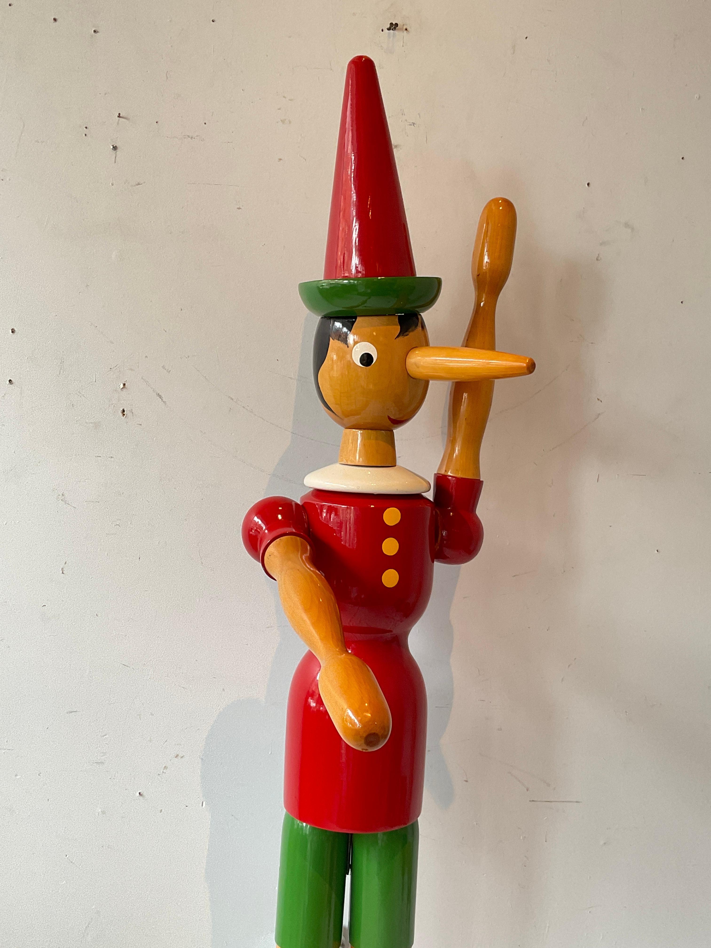 6 Fuß groß Italienisch artikuliert Wood Pinocchio im Angebot 2