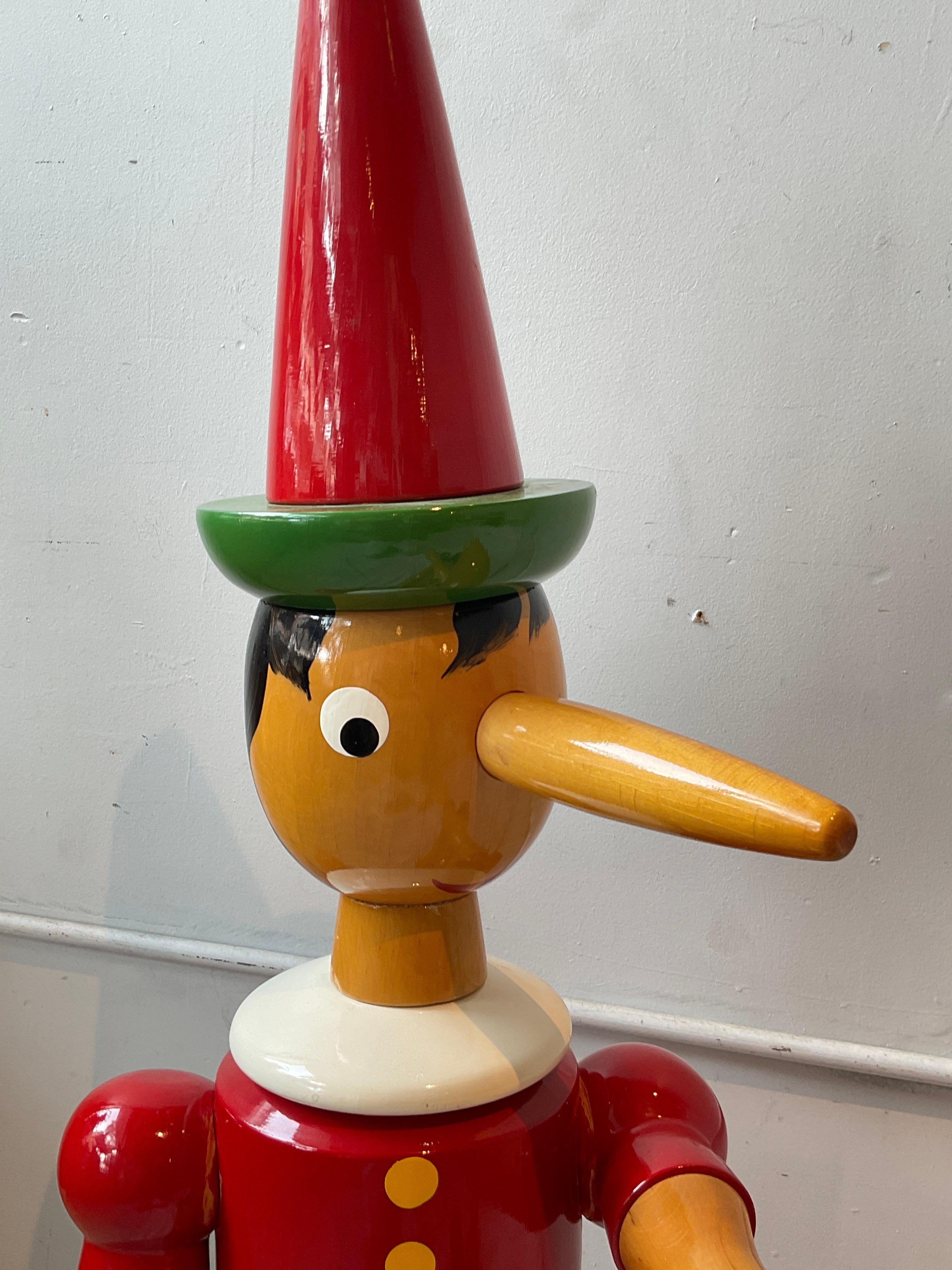 6 Fuß groß Italienisch artikuliert Wood Pinocchio im Angebot 4