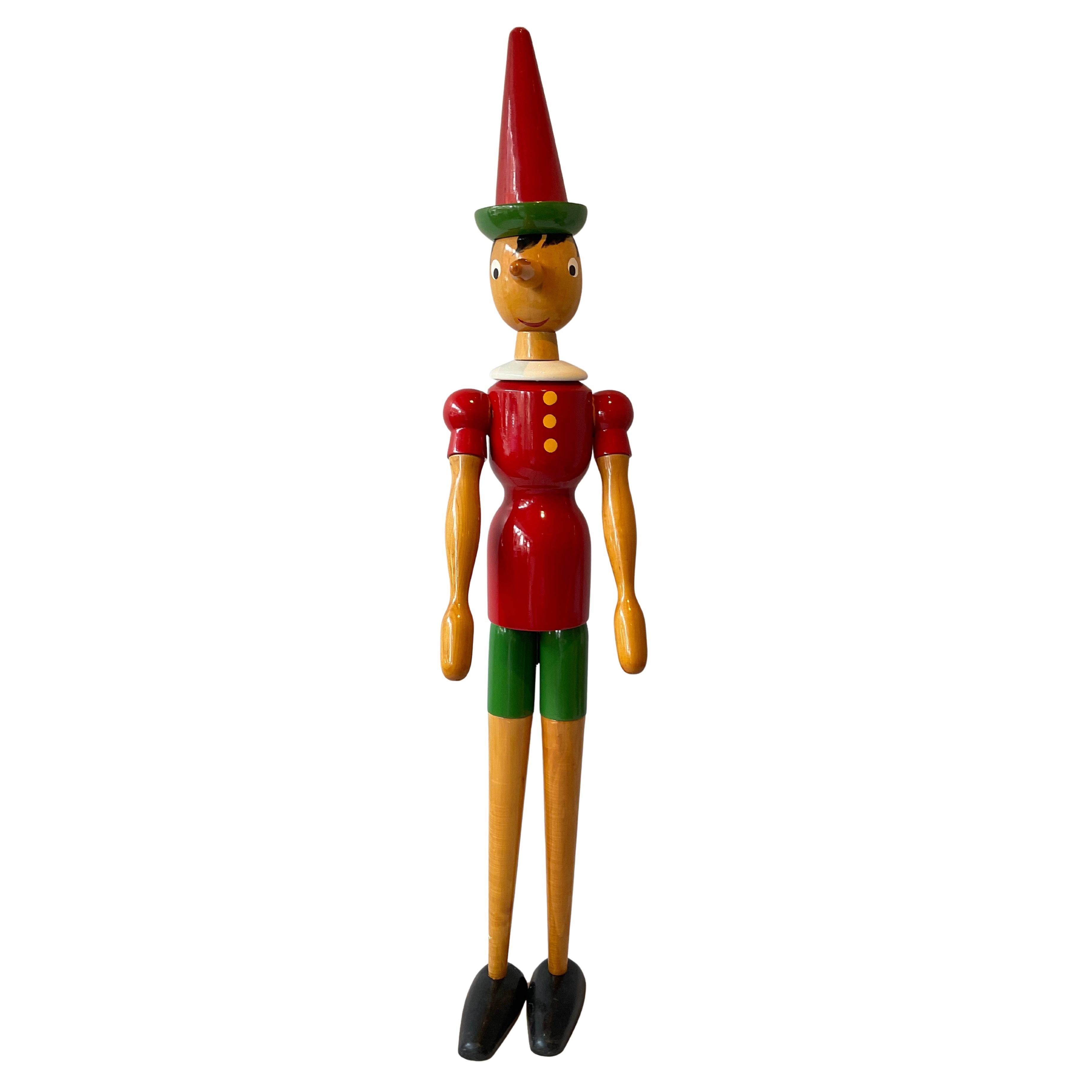 6 Foot Tall Italian Articulated Wood Pinocchio