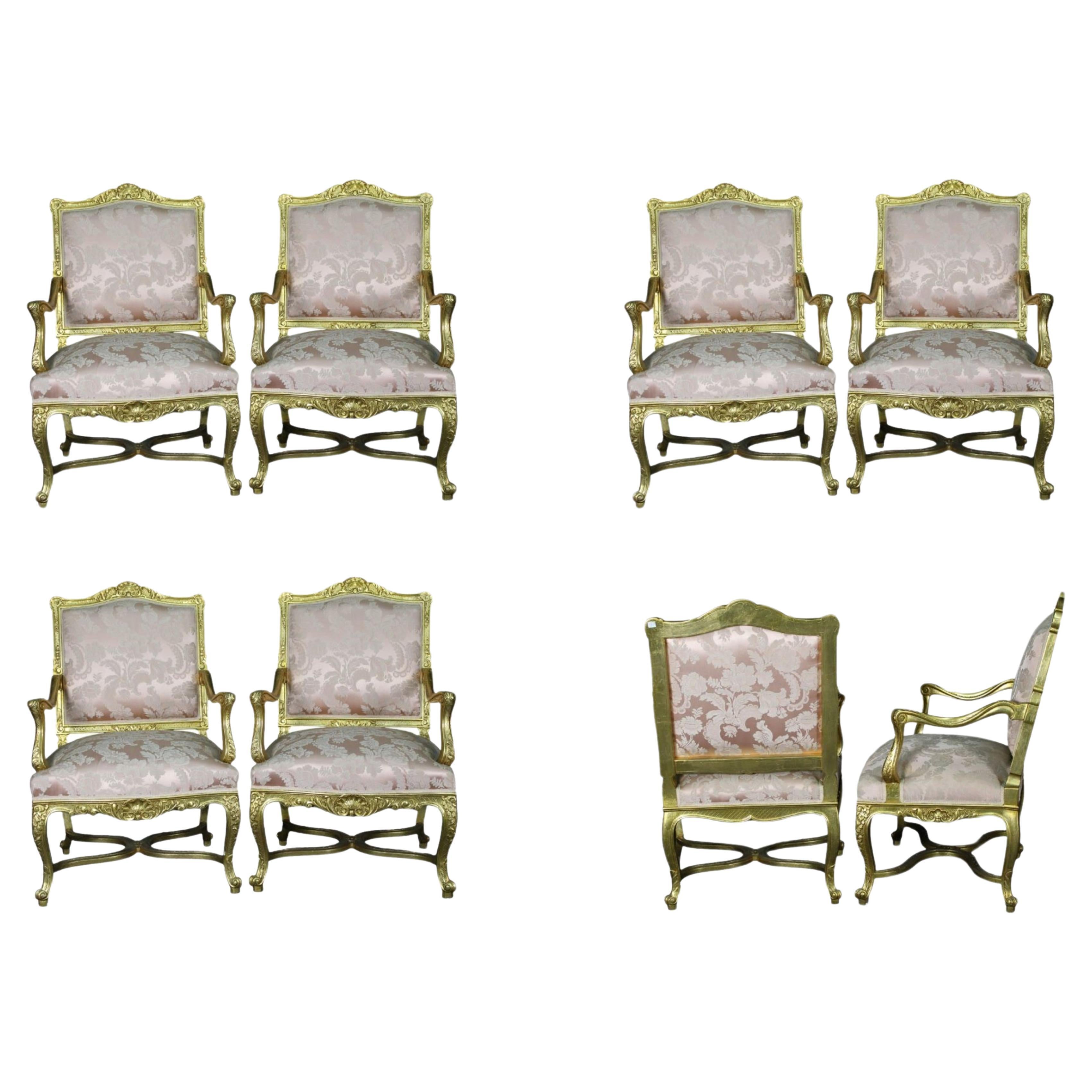 6 French ARMCHAIRS late 19th Century For Sale
