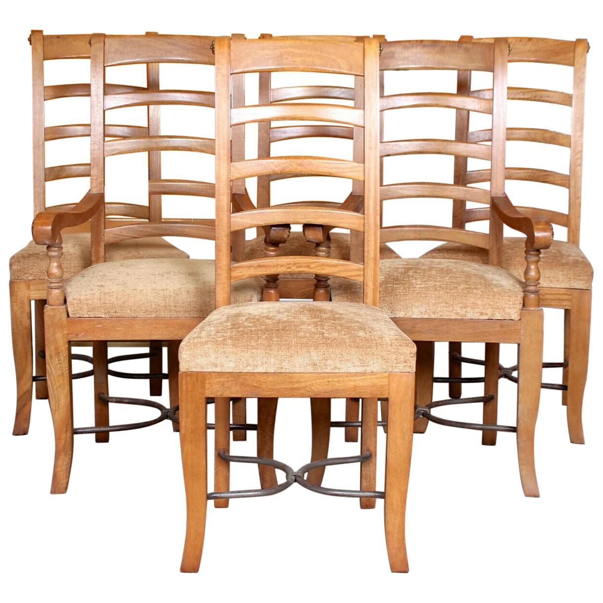 6 French Carved Dining Chairs For Sale