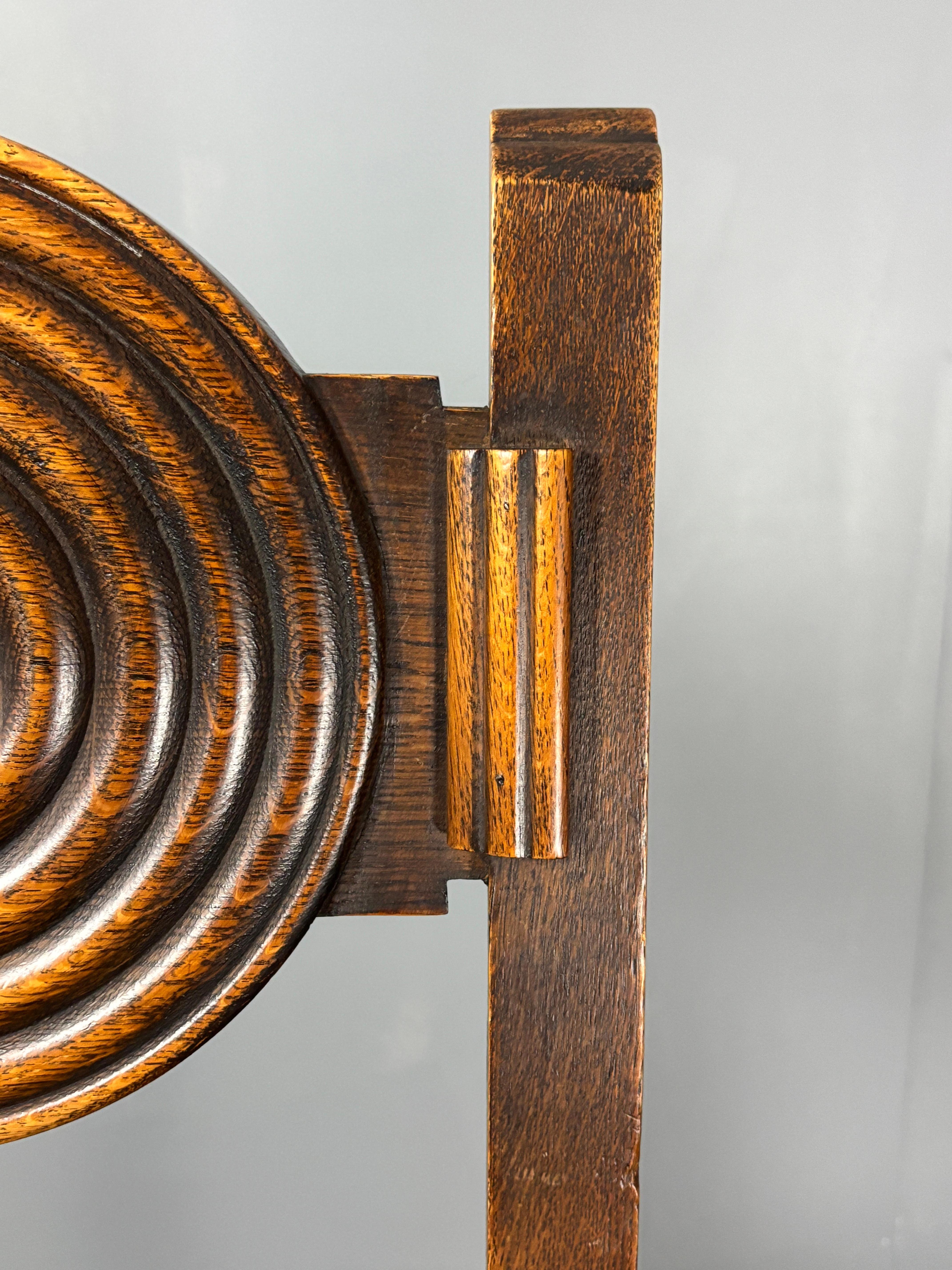 6 chaises de salle à manger en jonc tourné en bois de ferme français dans le style de Charles Dudouy en vente 6