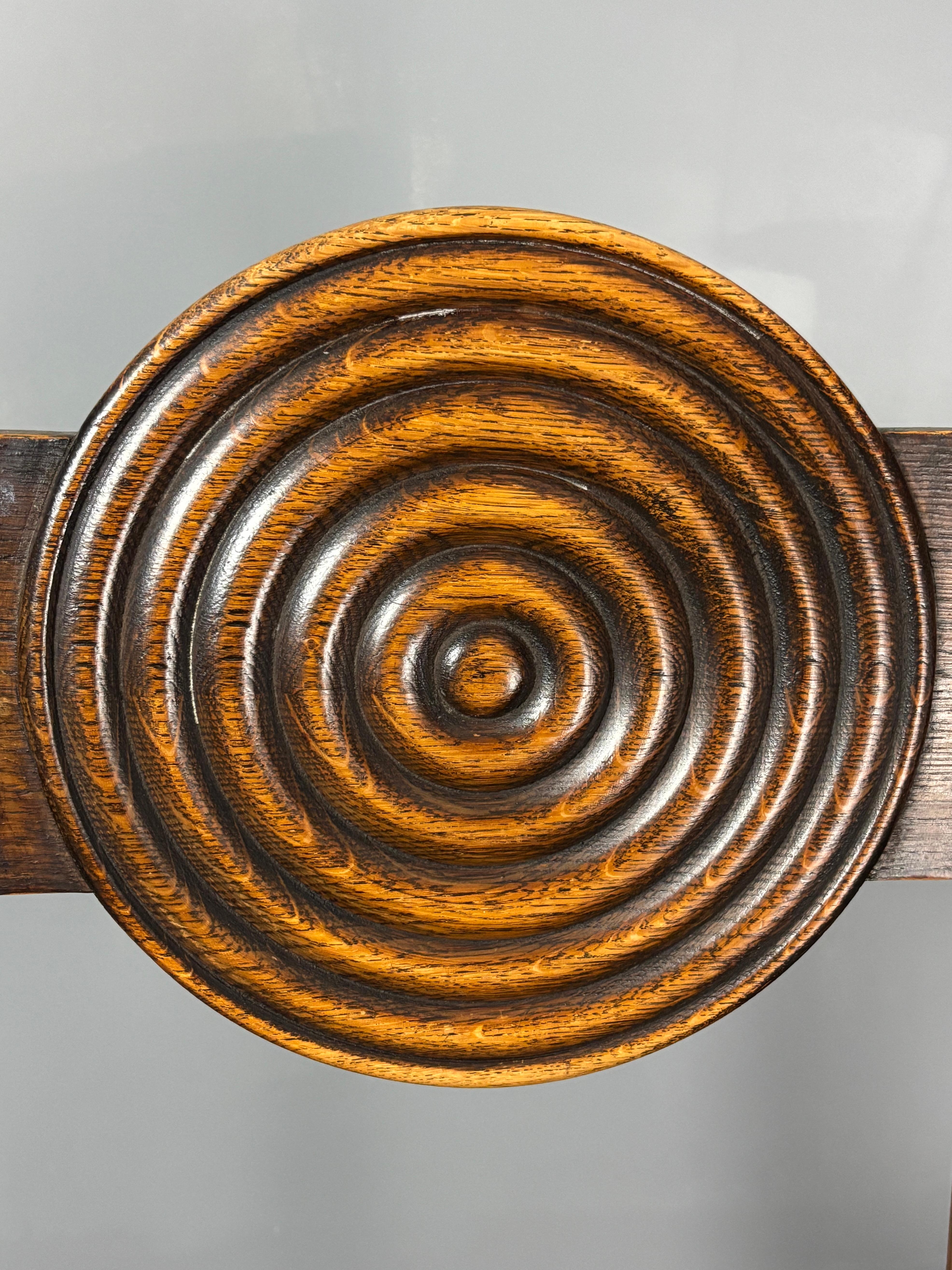 6 chaises de salle à manger en jonc tourné en bois de ferme français dans le style de Charles Dudouy en vente 7