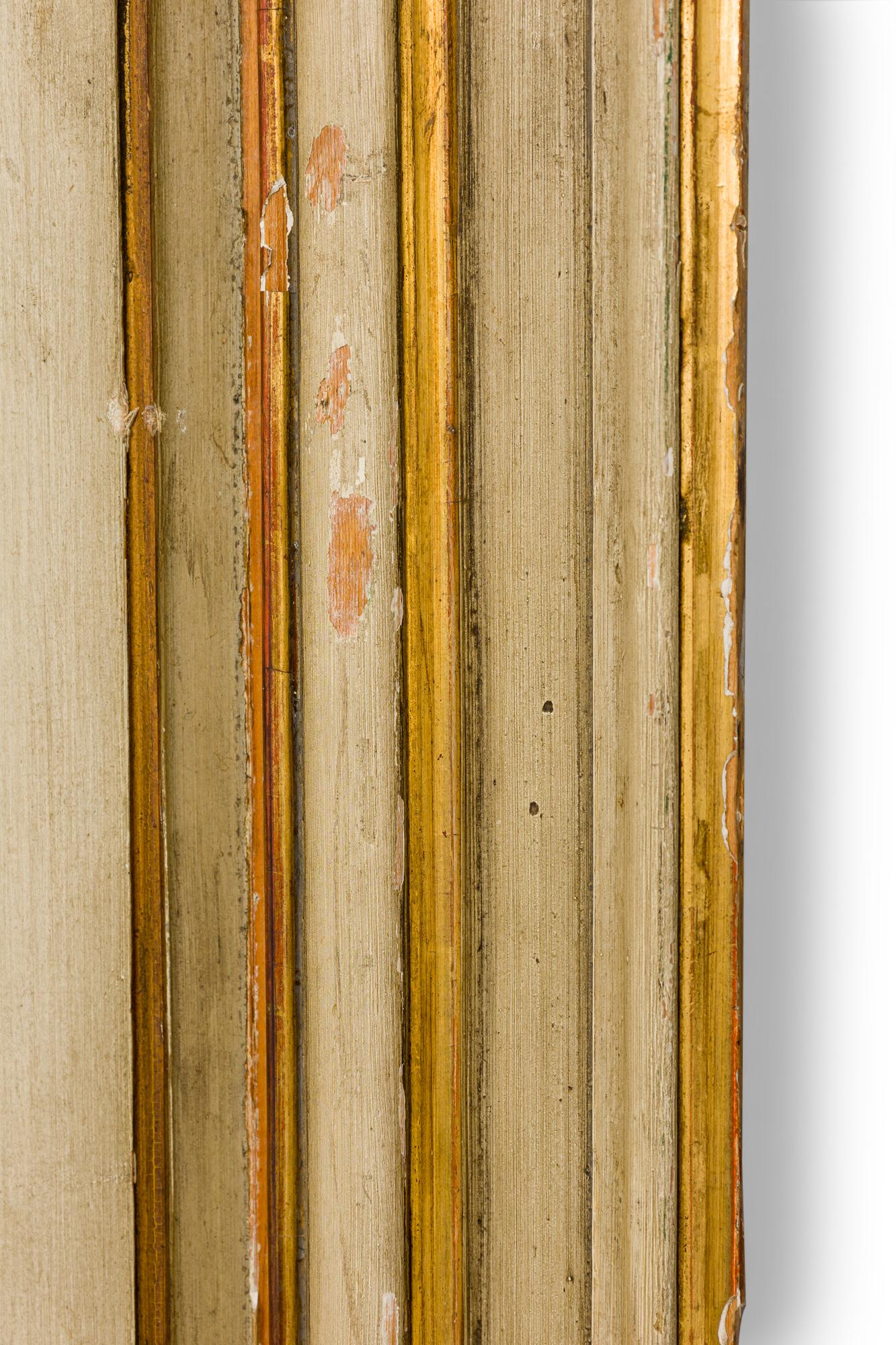 Set of 6 French Louis XV Style Gold and White Panels For Sale 2
