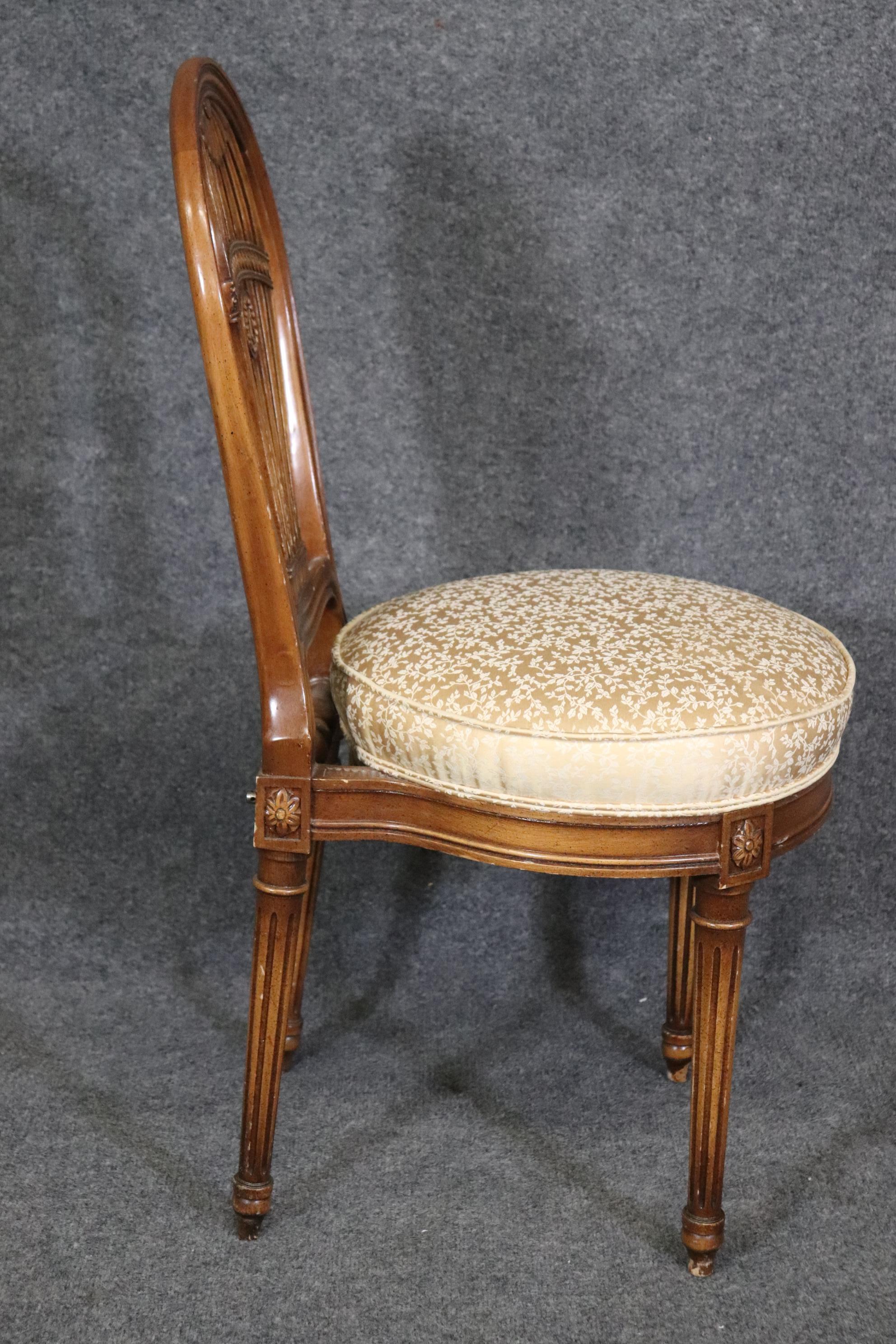 6 French Louis XVI Style Balloon Dining Chairs in the Manner of Maison Jansen In Good Condition In Swedesboro, NJ