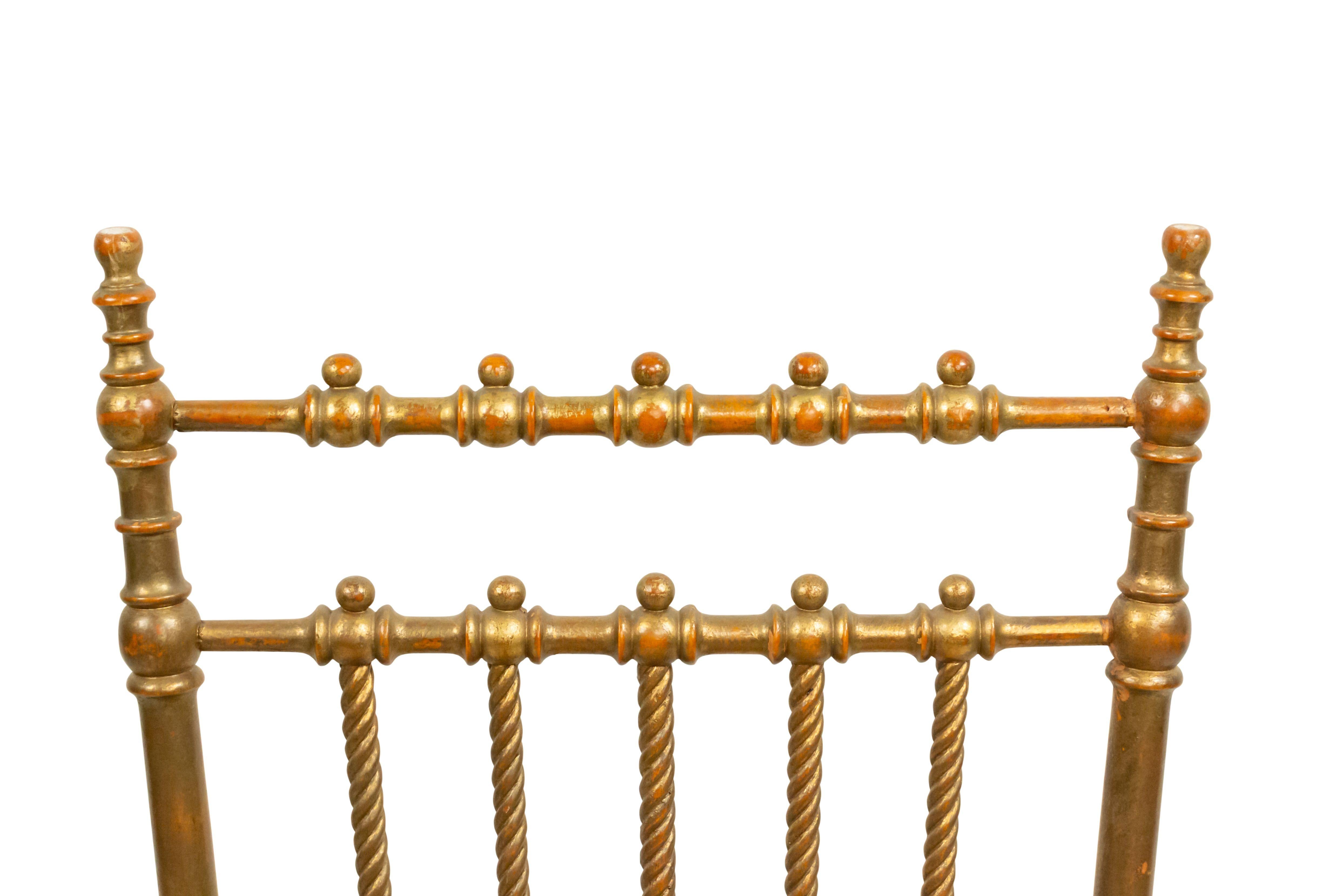 Woven 6 French Victorian Ballroom Side Chairs For Sale