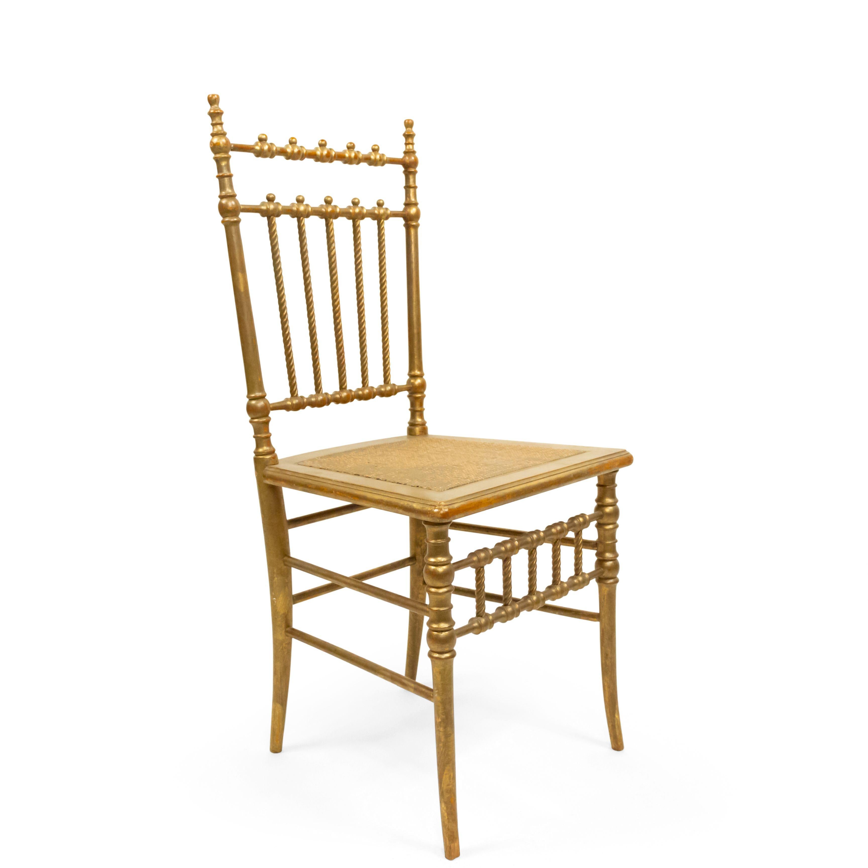 20th Century 6 French Victorian Ballroom Side Chairs For Sale