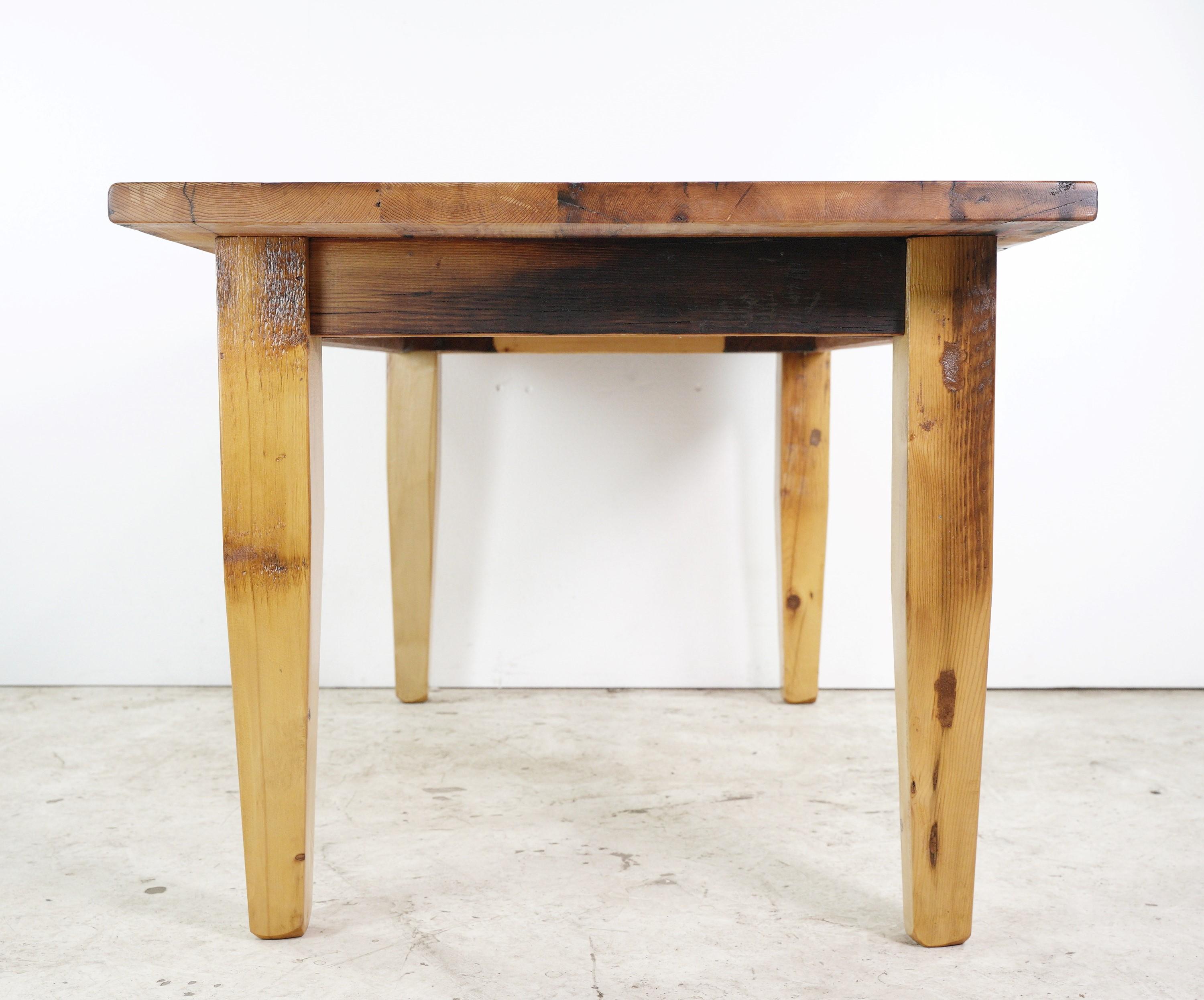 6 ft  Pine Tapered Leg Dining Room Harvest Farm Table For Sale 1