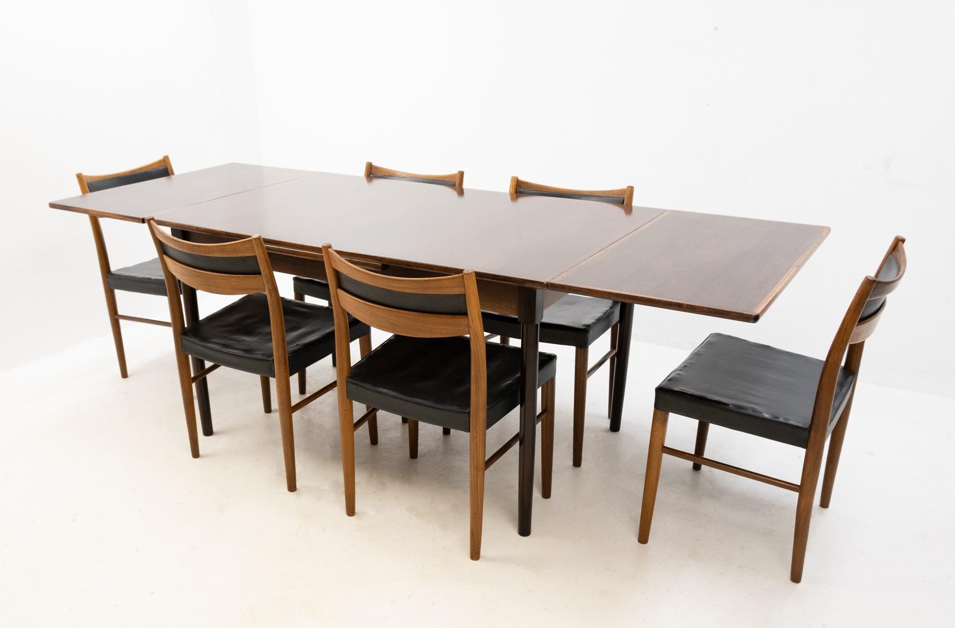 6 Gemla  Teak Dining chairs Sweden 1960s  5