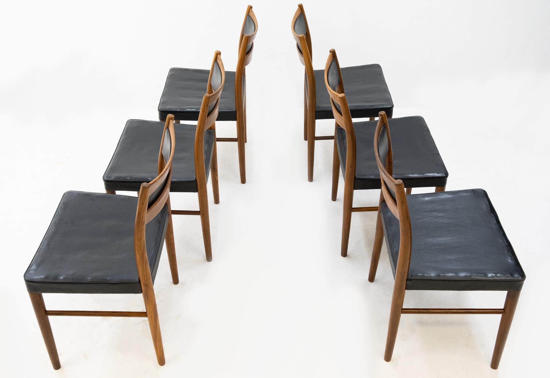 6 Gemla  Teak Dining chairs Sweden 1960s  9