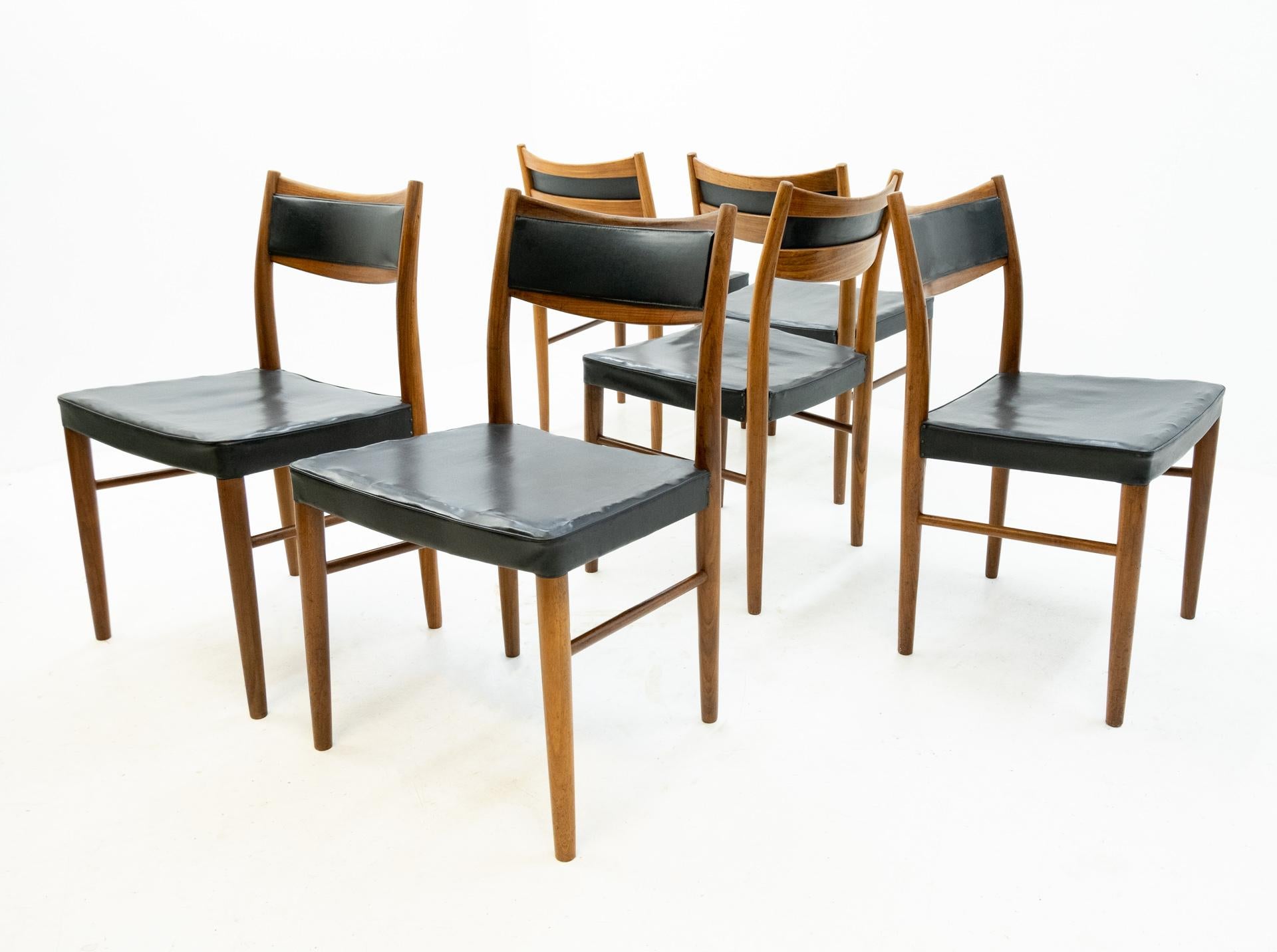 6 Gemla  Teak Dining chairs Sweden 1960s  10