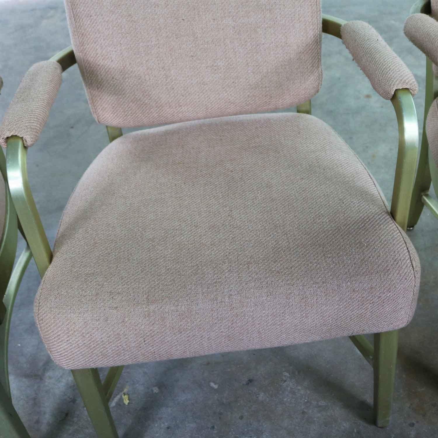 6 General Fireproofing Mid Century Machine Age Aluminum Goodform Armchairs For Sale 6