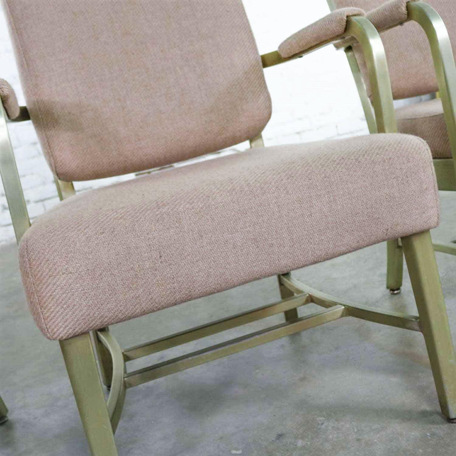 6 General Fireproofing Mid Century Machine Age Aluminum Goodform Armchairs For Sale 8