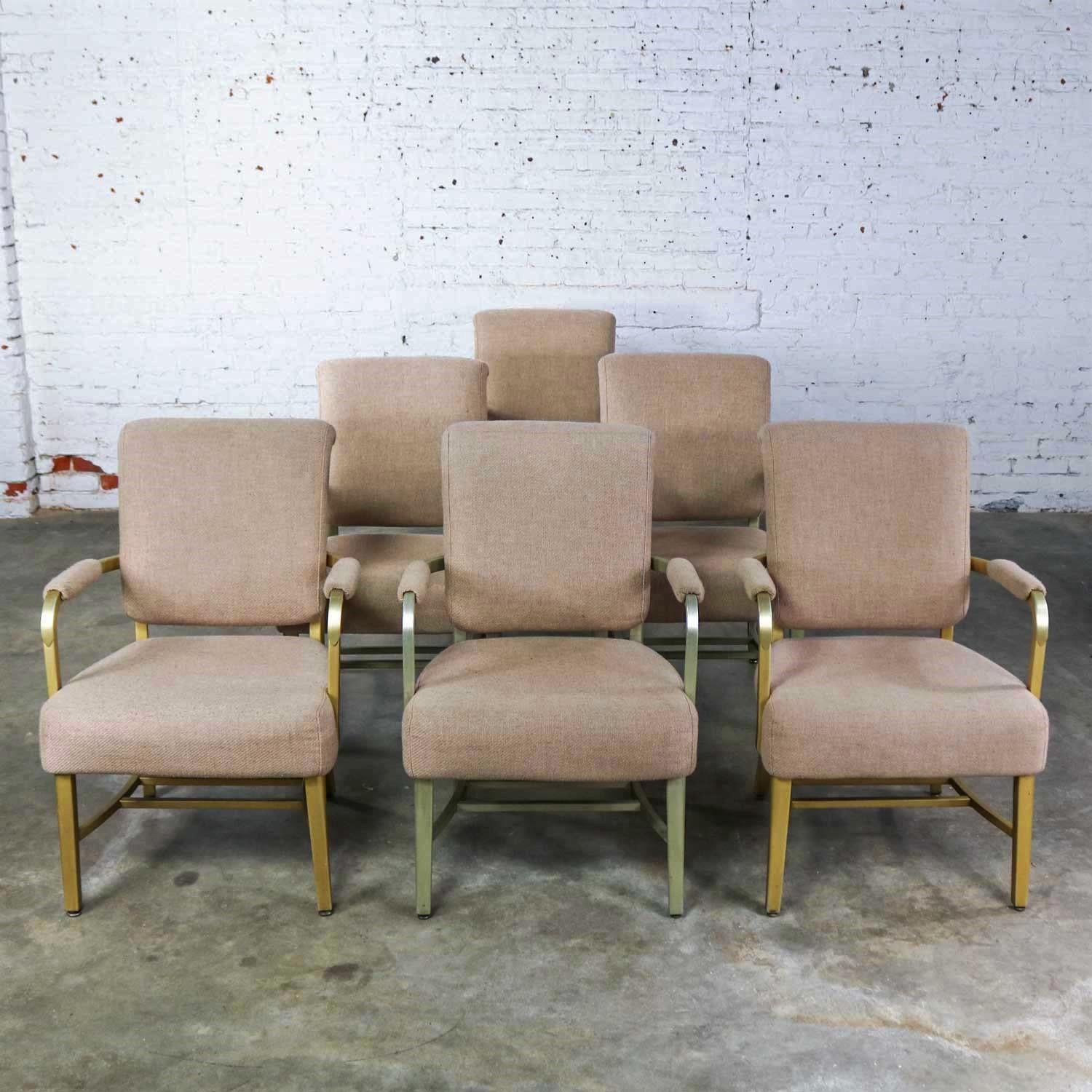 6 General Fireproofing Mid Century Machine Age Aluminum Goodform Armchairs For Sale 10