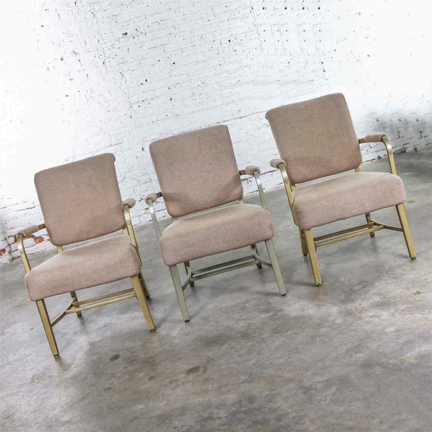6 General Fireproofing Mid Century Machine Age Aluminum Goodform Armchairs For Sale 1