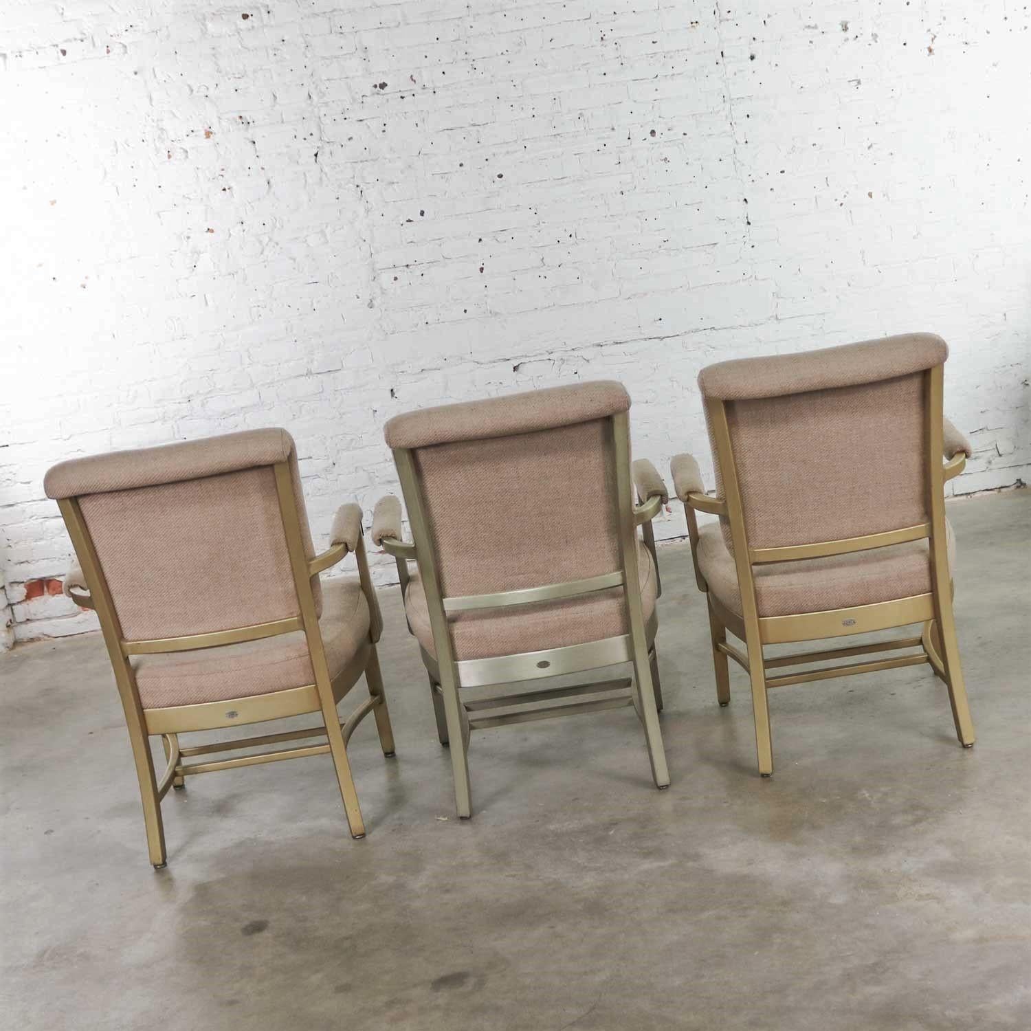 6 General Fireproofing Mid Century Machine Age Aluminum Goodform Armchairs For Sale 3