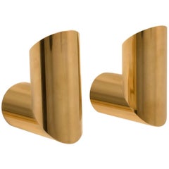 6 Applique geometriche in ottone di Nanda Vigo per Arredoluce, Italia, 1970