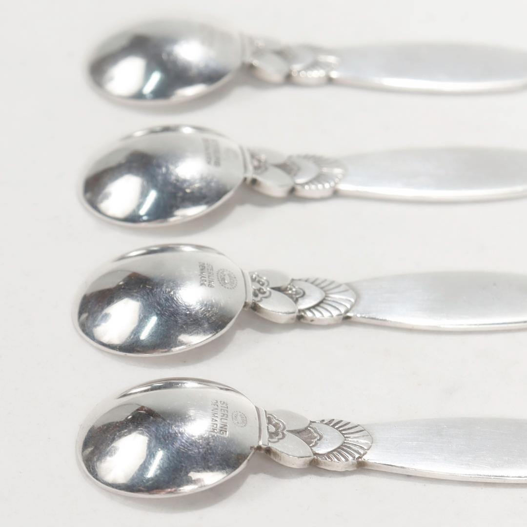 6 Georg Jensen Cactus Sterling Silver & Enamel Salt Cellar & Pepper Sets No 629a 15