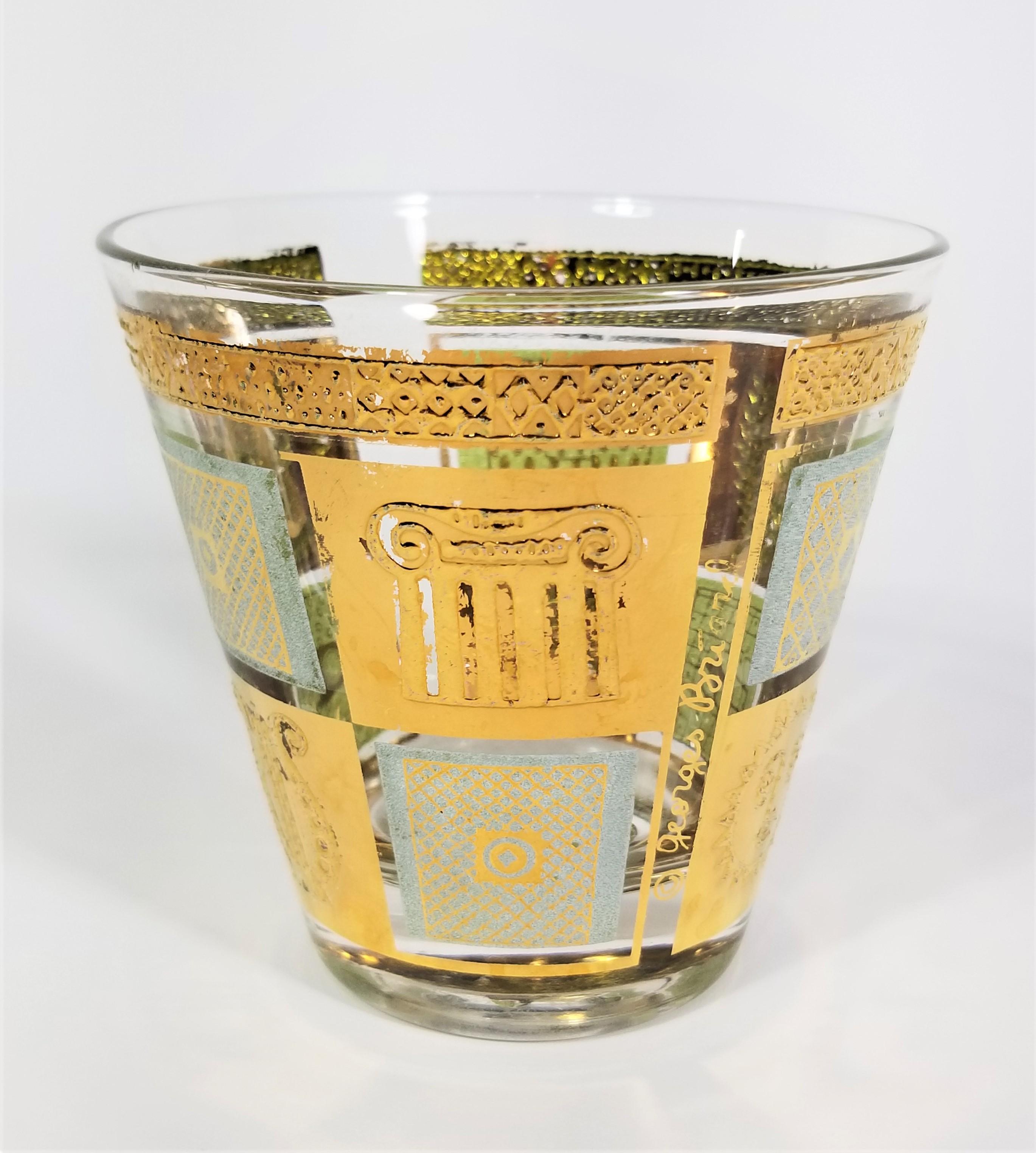 Georges Briard 22K Gold Rocks Glassware Barware 1960s Mid Century  For Sale 4