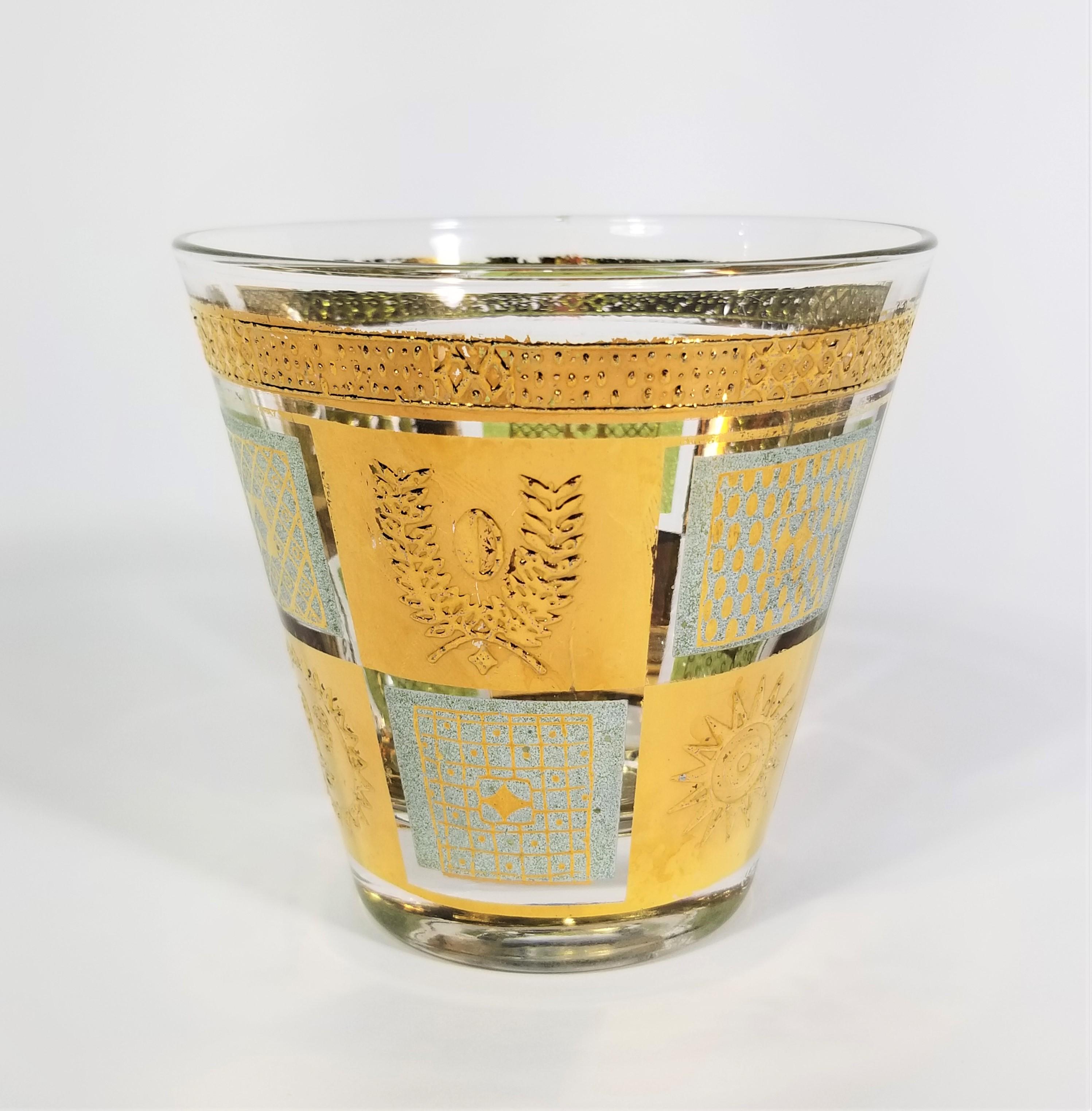 Georges Briard 22K Gold Rocks Glassware Barware 1960s Mid Century  For Sale 1