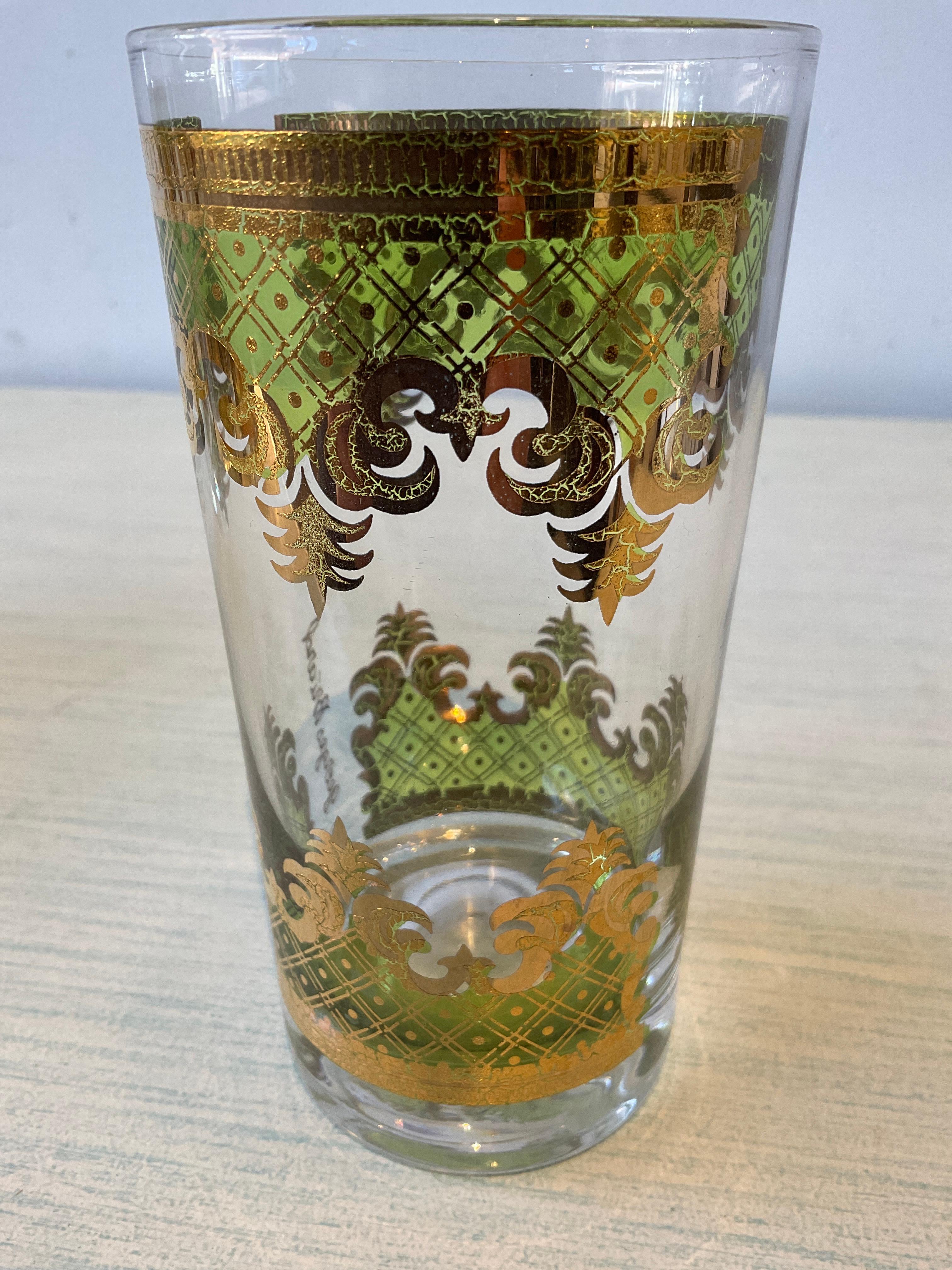 6 Georges Briard Bar Glasses For Sale 3