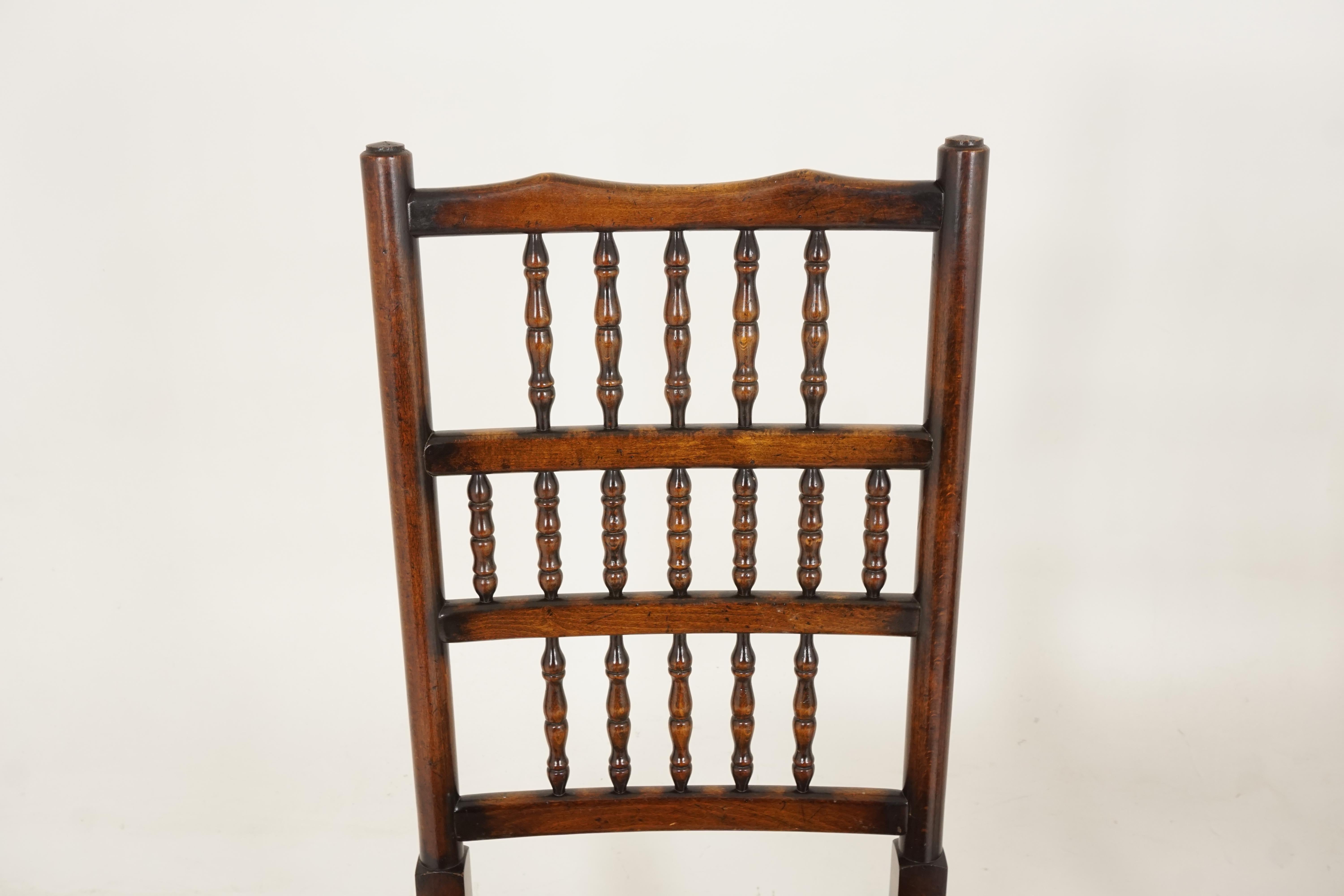 6 Georgian Style Rush Seat Dining Chairs Reproduction '4+2' Scotland 1970, B2393 In Good Condition In Vancouver, BC