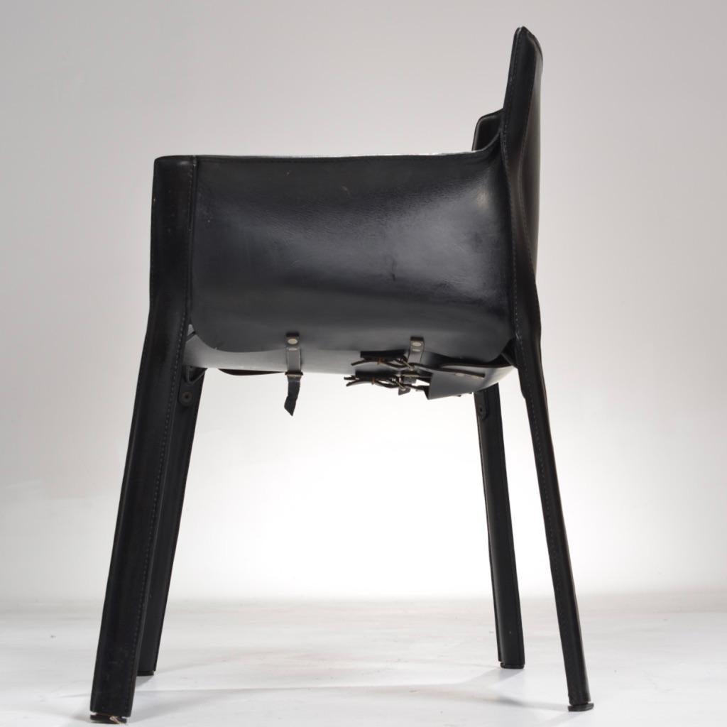 Modern 6 Giancarlo Vegni for Fasem 'P90' Leather Chairs