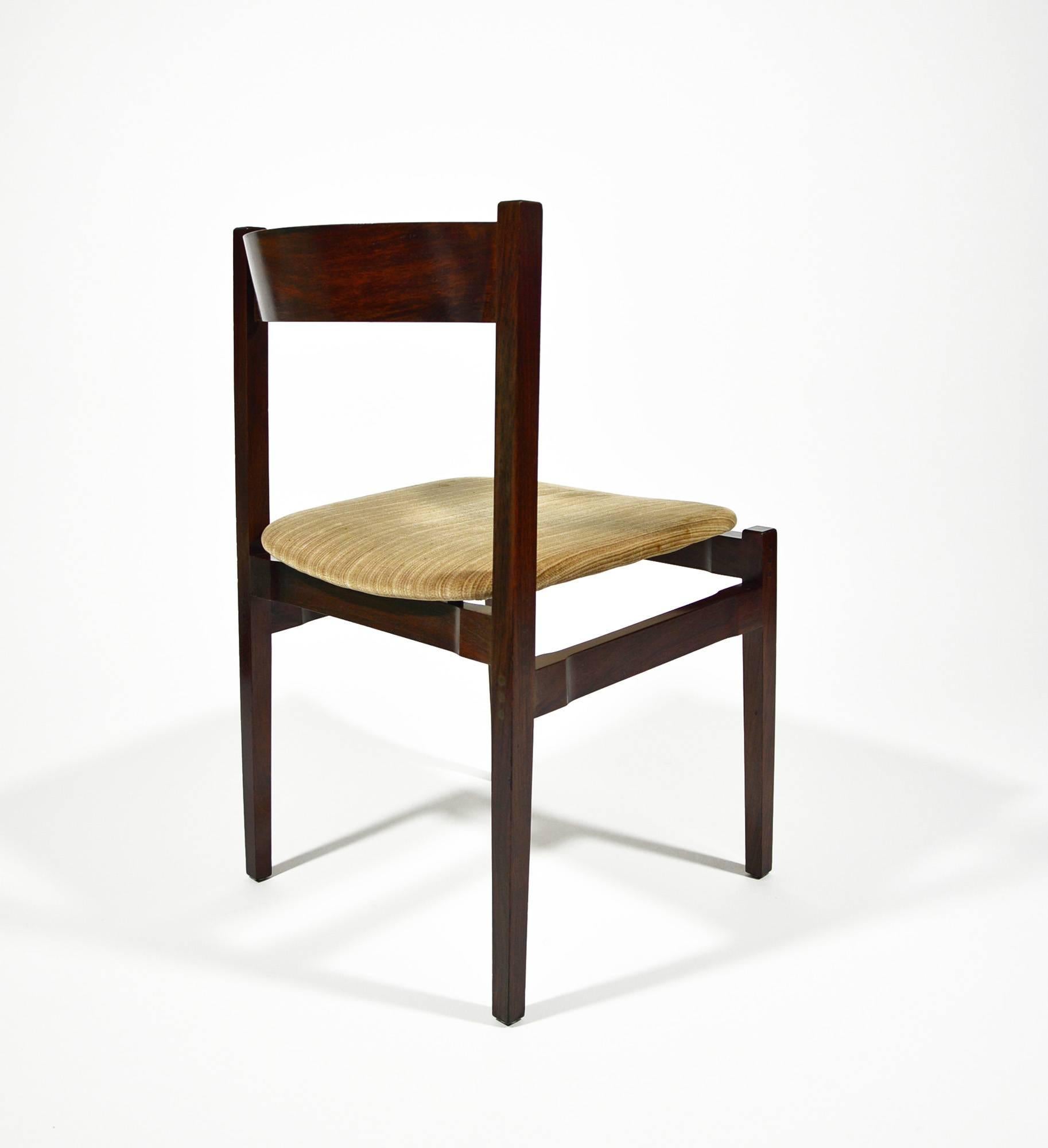 Six Gianfranco Frattini Rosewood Chairs Mod. 101 for Cassina, 1959 In Good Condition In Rome, IT