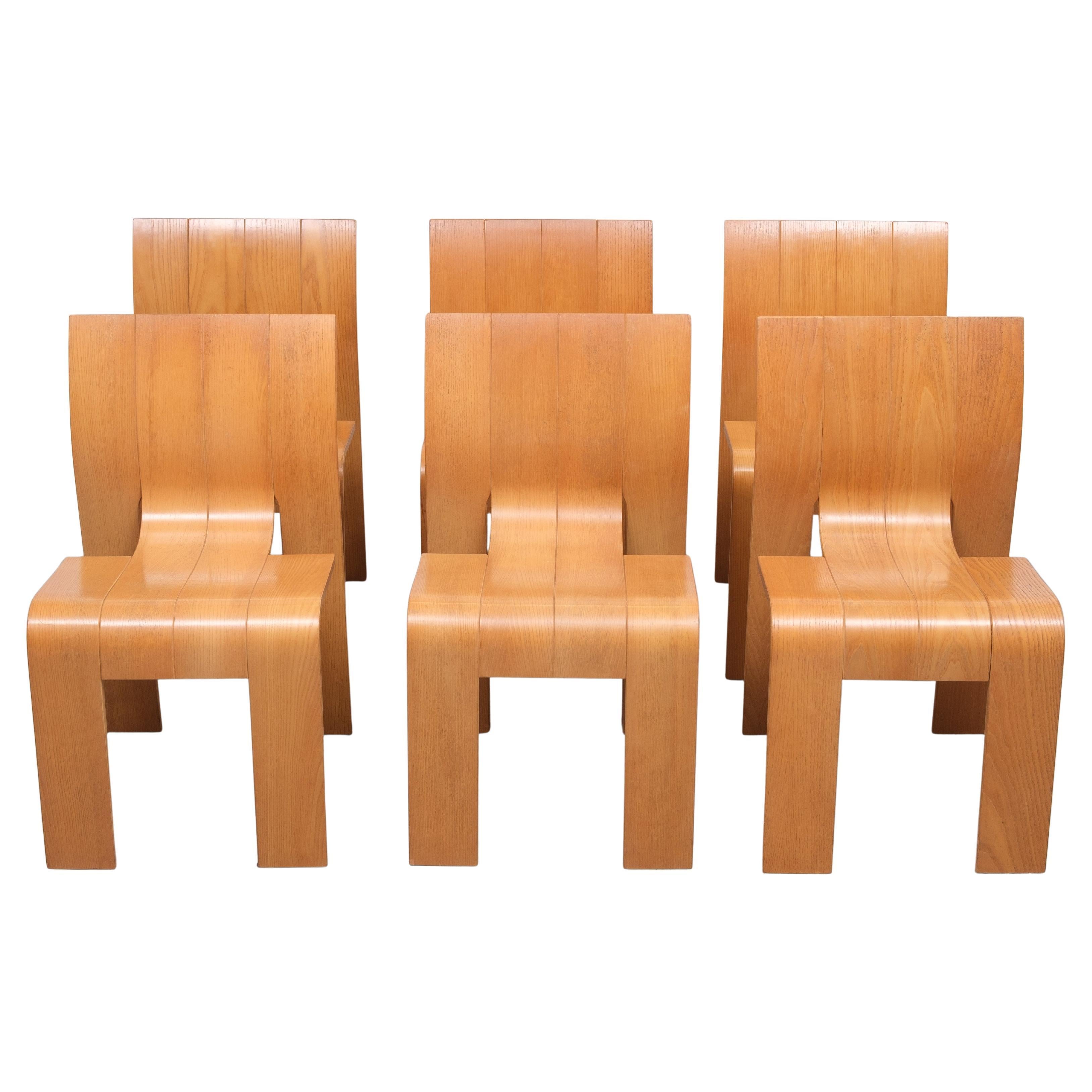 6  Gijs Bakker gestreifte Stühle  für castelyn  1970s (Moderne der Mitte des Jahrhunderts) im Angebot