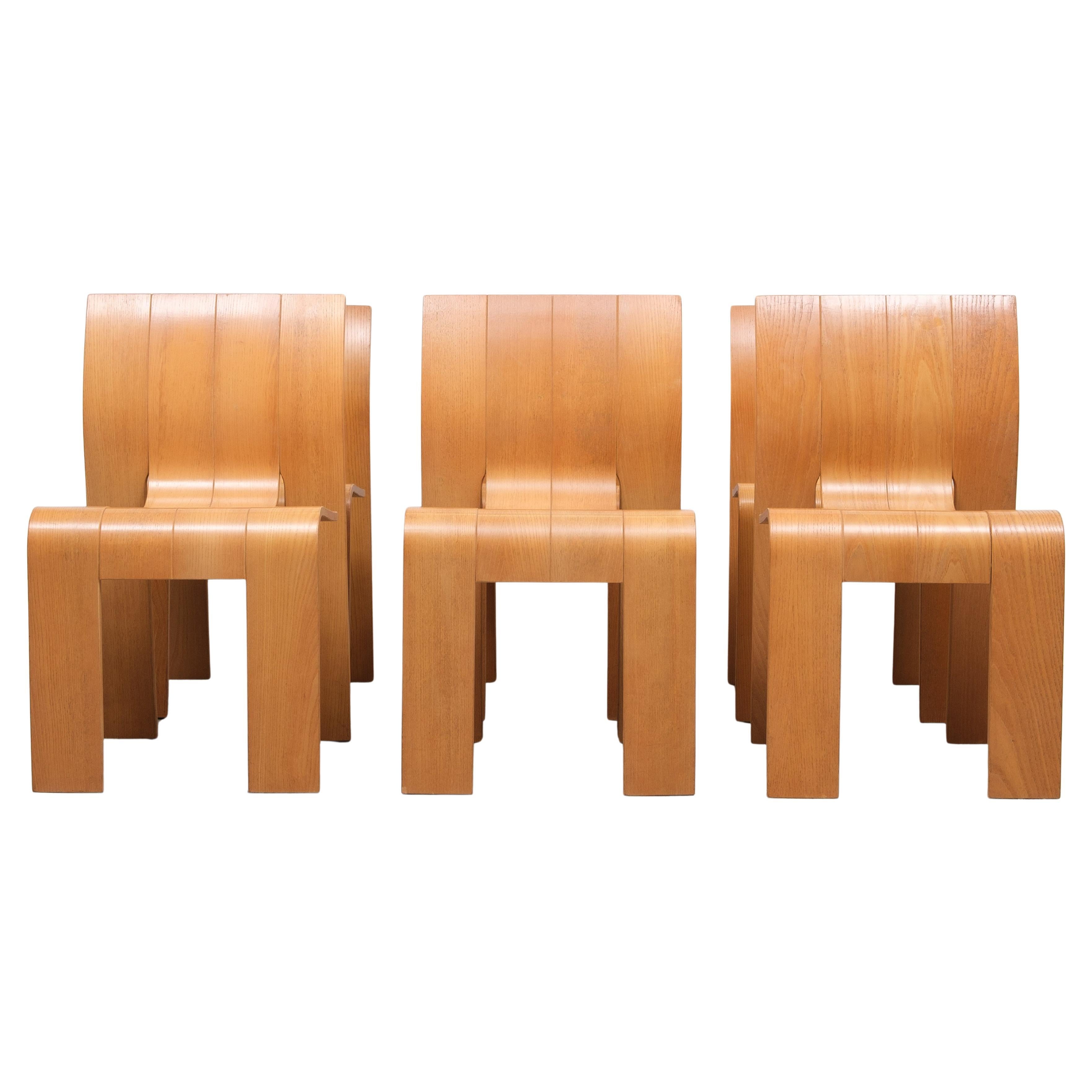 6  Gijs Bakker gestreifte Stühle  für castelyn  1970s (Niederländisch) im Angebot