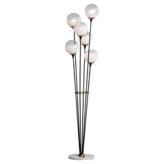 6-Globe Floor Lamp, Italy, circa 1960