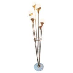 6 Kugeln aus Brillanten und Glas, Stehleuchte Stilnovo-Stil