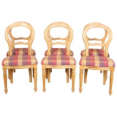 6 Gustavian Dining Chairs Swedish Beechwood