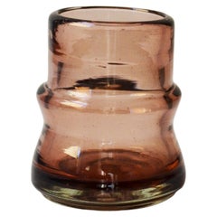 6 Hand Blown Tequila, Mezcal Liquor Pink Cups 3oz Inspired in Pre-Hispanic Art