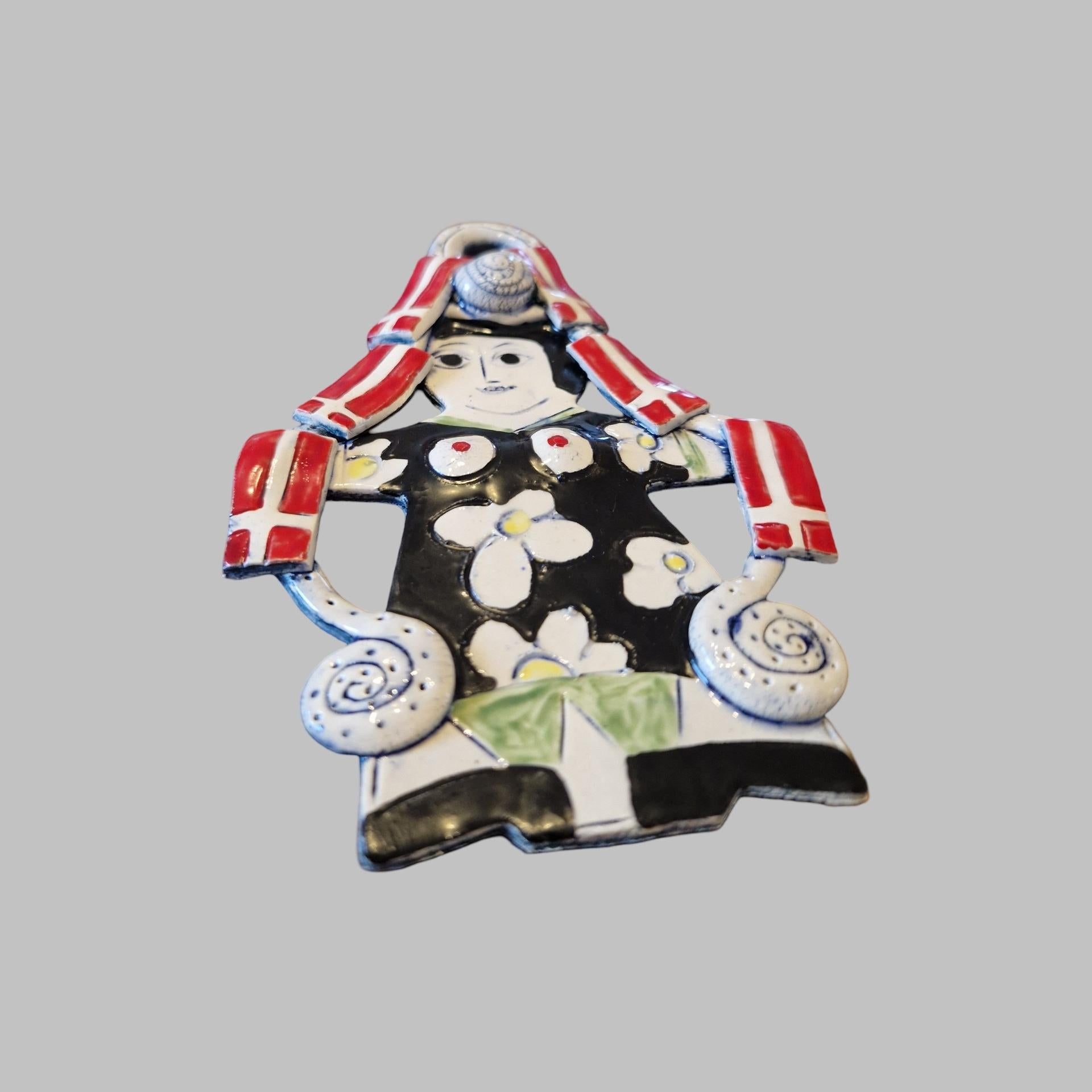 6 Handmade Ceramic Filihankat Christmas Ornaments by Marianne Steenholdt Bork For Sale 2